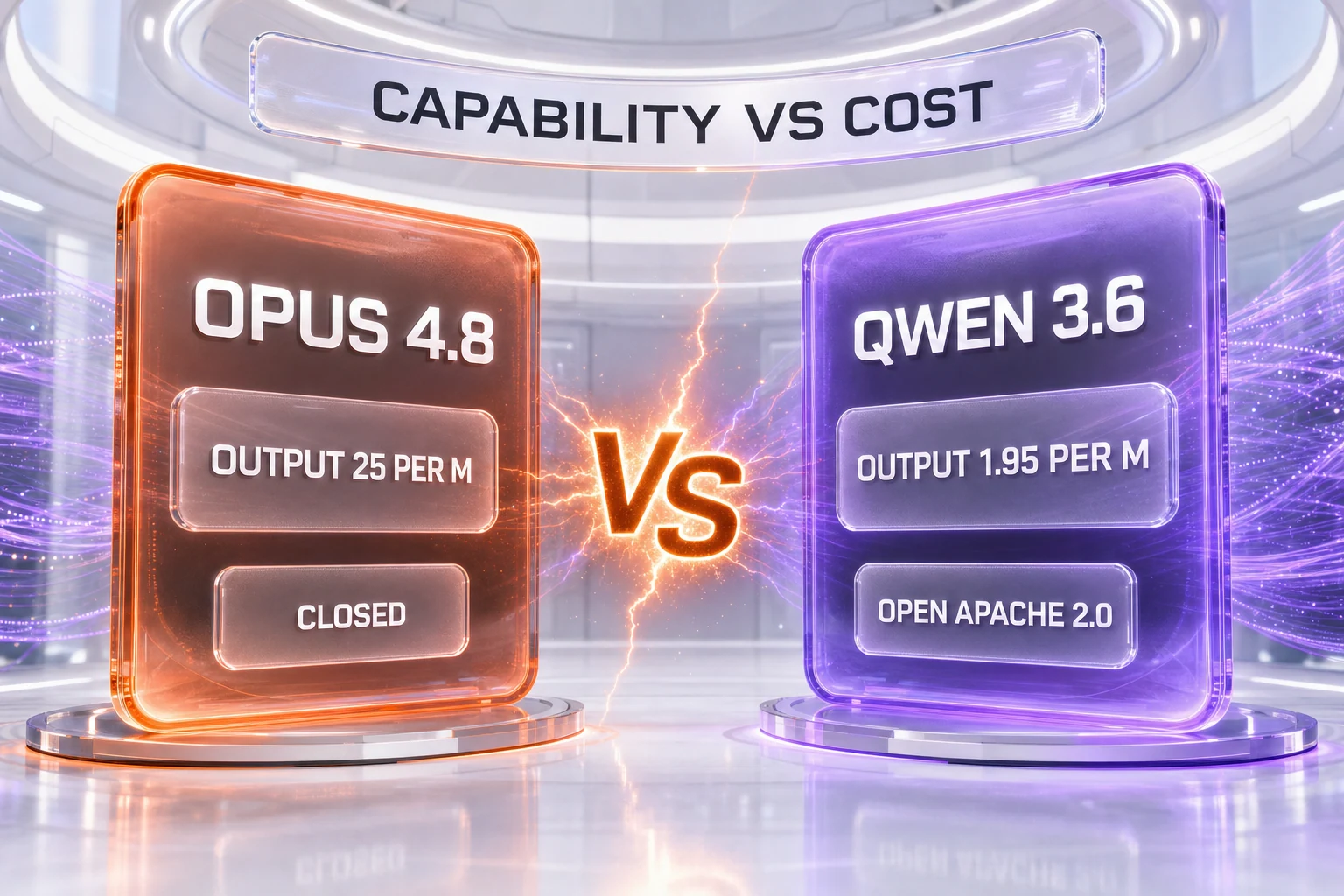 Claude Opus 4.8 vs Qwen 3.6 — Anthropic's closed US frontier model against Alibaba's open-weight Chinese flagship, benchmarks and pricing compared side-by-side by ThePlanetTools