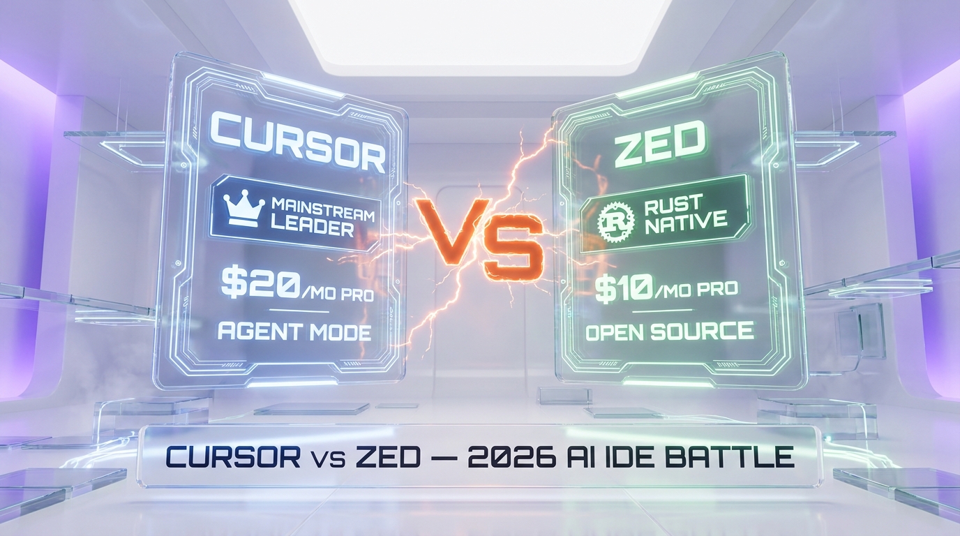 Cursor vs Zed 2026 — AI IDE battle showdown