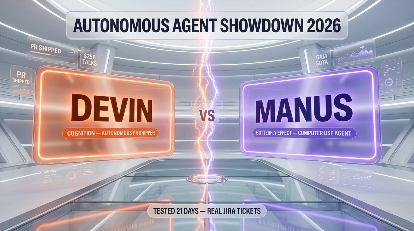 Devin vs Manus — autonomous AI agent showdown, two agents that ship work end-to-end without supervision