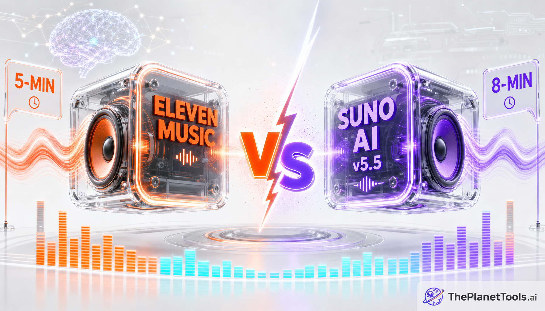 Eleven Music vs Suno AI — full song generator showdown, compared by ThePlanetTools