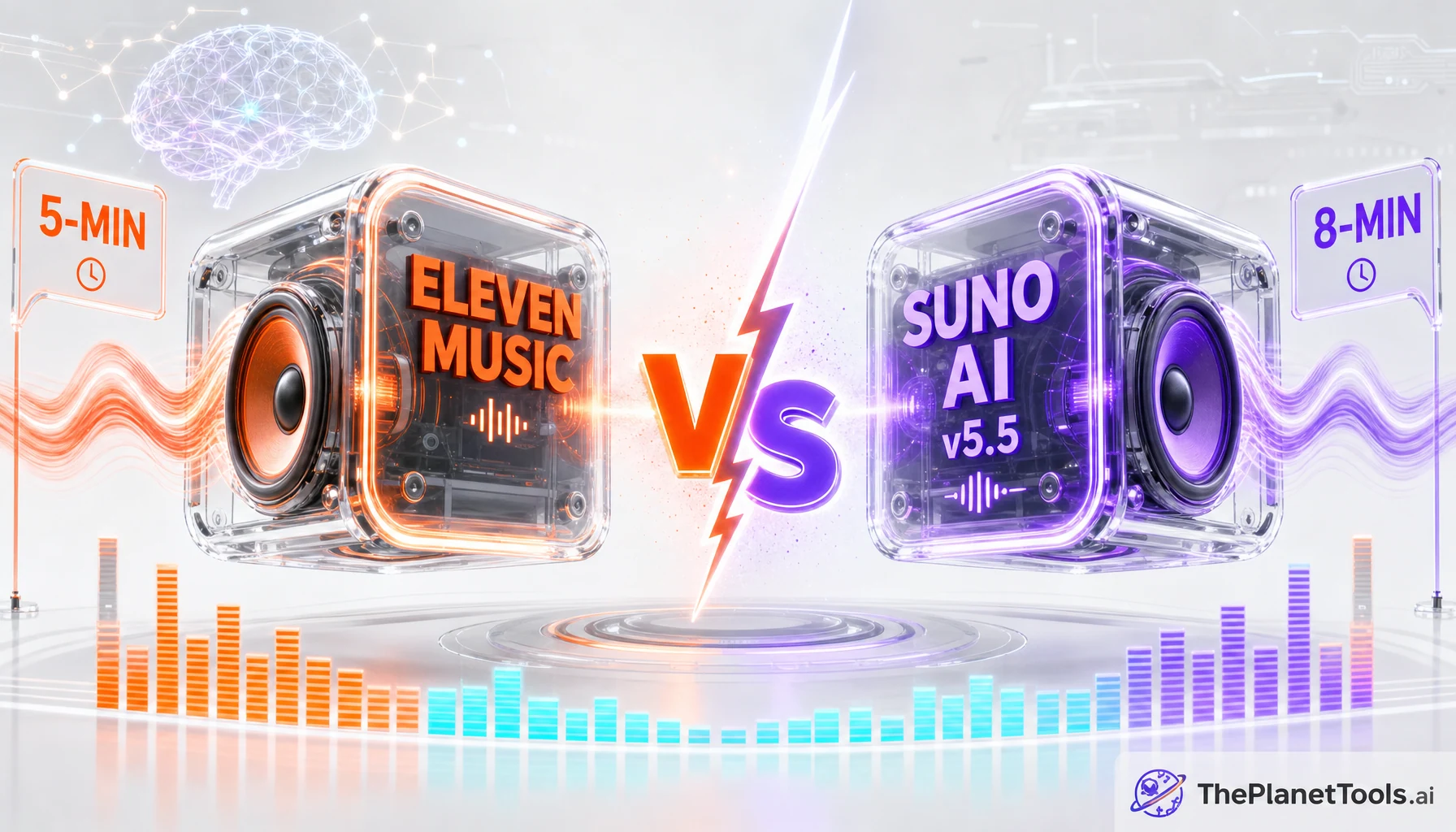 Eleven Music vs Suno AI — full song generator showdown, compared by ThePlanetTools