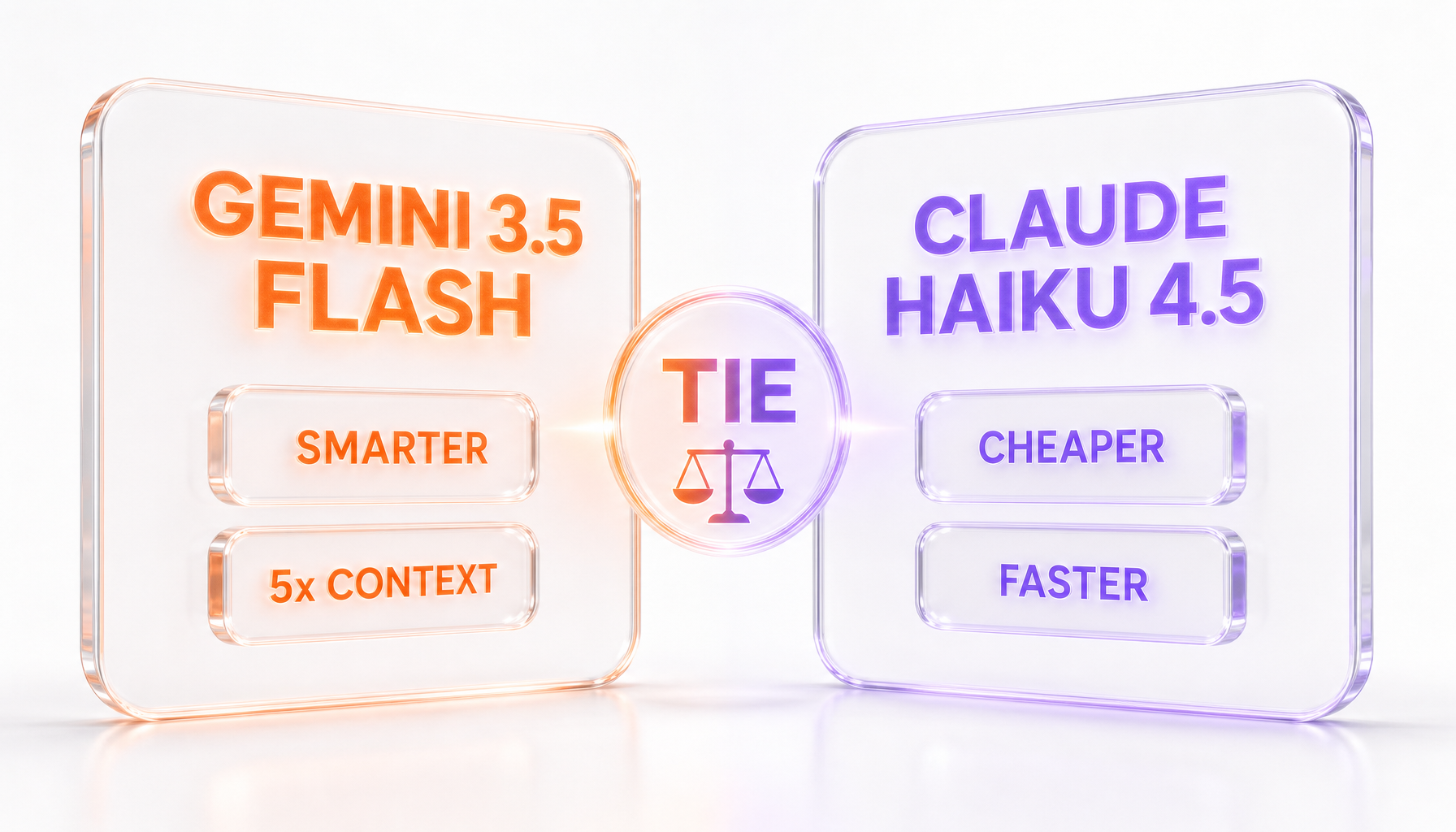 Gemini 3.5 Flash vs Claude Haiku 4.5 verdict — a split decision: Gemini wins intelligence and context, Haiku wins price and latency
