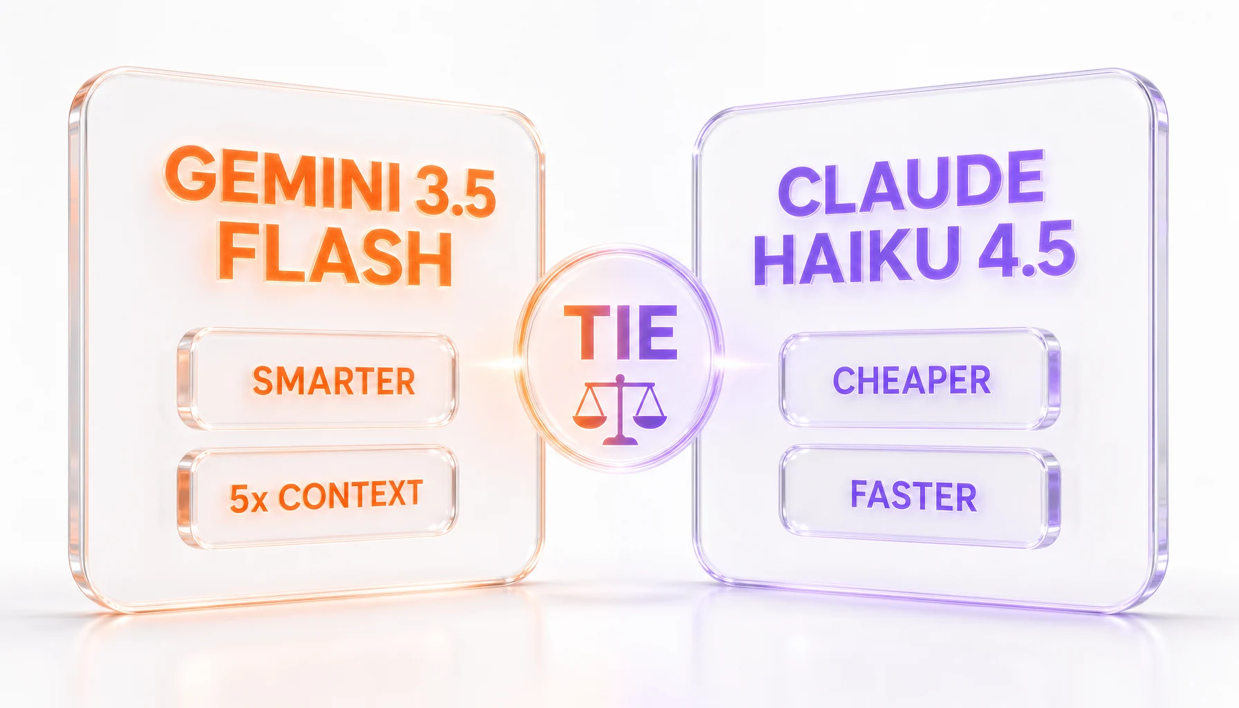 Gemini 3.5 Flash vs Claude Haiku 4.5 verdict — a split decision: Gemini wins intelligence and context, Haiku wins price and latency