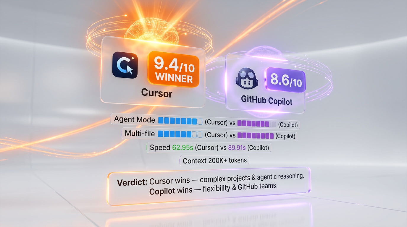 GitHub Copilot vs Cursor: Best AI Coding Assistant for Developers in 2026? — Cursor Wins — Verdict Board