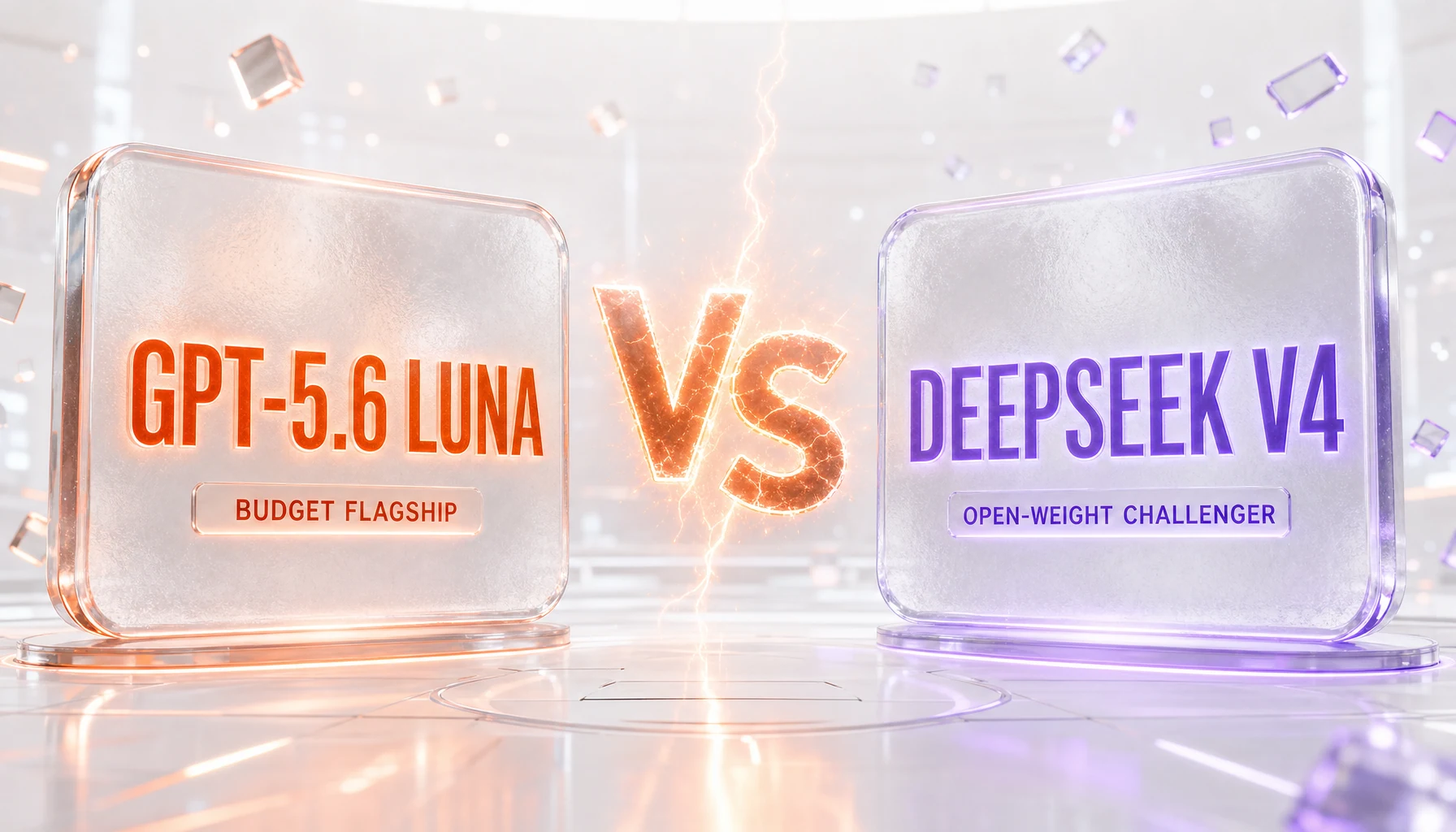 GPT-5.6 Luna vs DeepSeek V4 — OpenAI's budget, US-hosted flagship tier against DeepSeek's open-weight, self-hostable challenger, with independent benchmarks and vendor-verified pricing compared side-by-side by ThePlanetTools