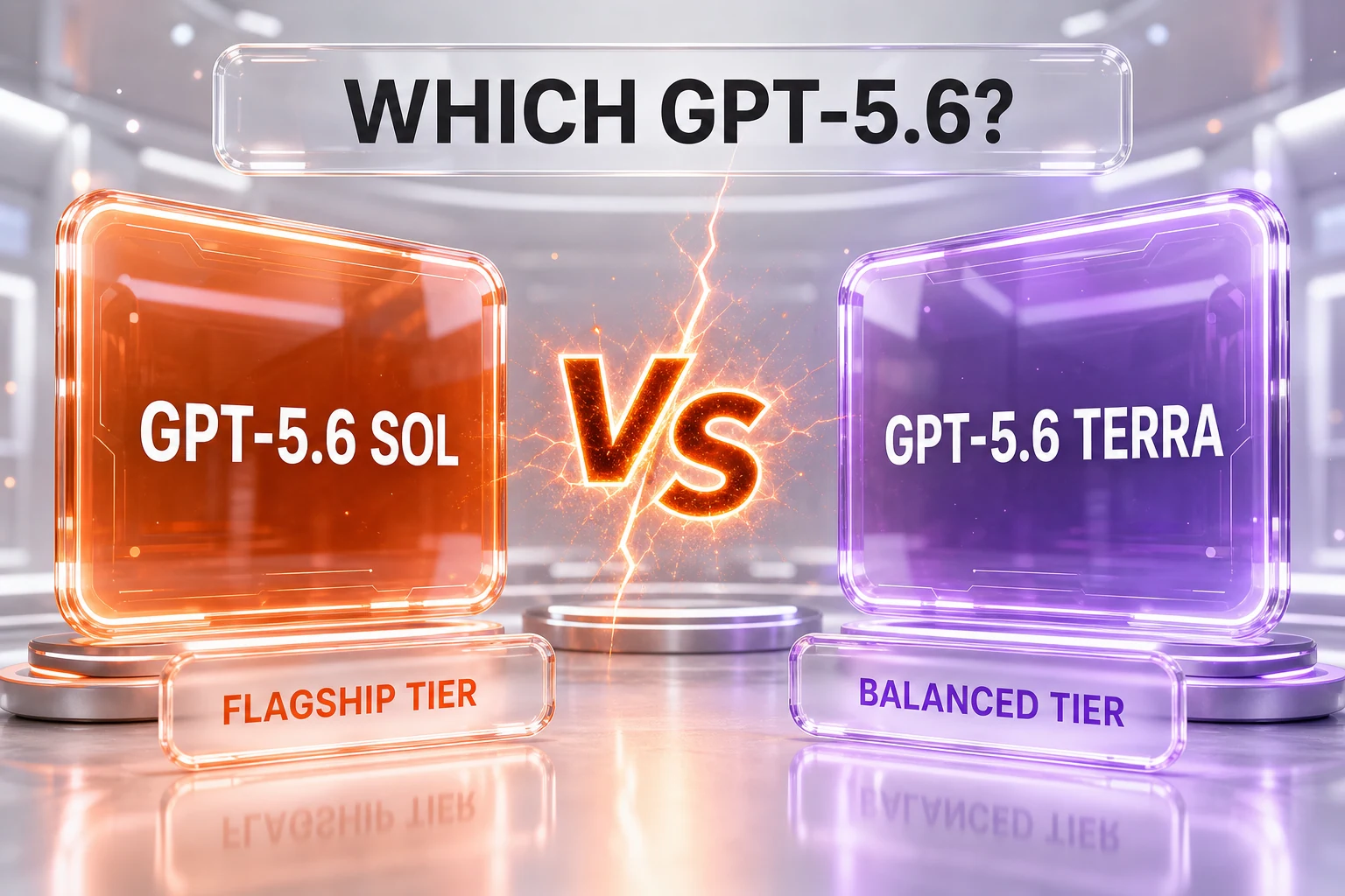 GPT-5.6 Sol vs GPT-5.6 Terra — OpenAI's flagship capability tier against its balanced tier, price and independent benchmarks compared side-by-side by ThePlanetTools