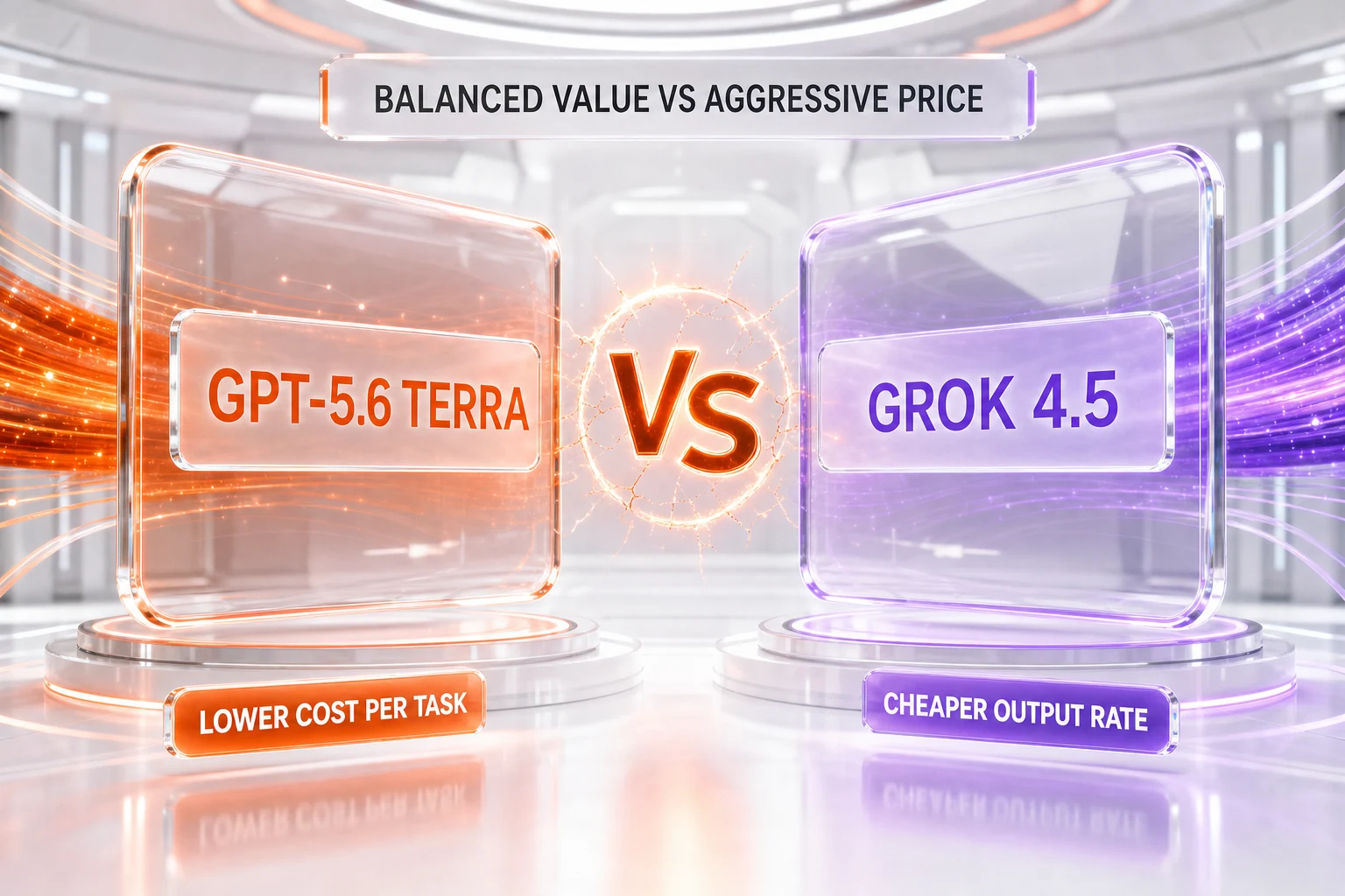 GPT-5.6 Terra vs Grok 4.5 — OpenAI's balanced value tier against SpaceXAI's price-aggressive flagship, compared side-by-side by ThePlanetTools