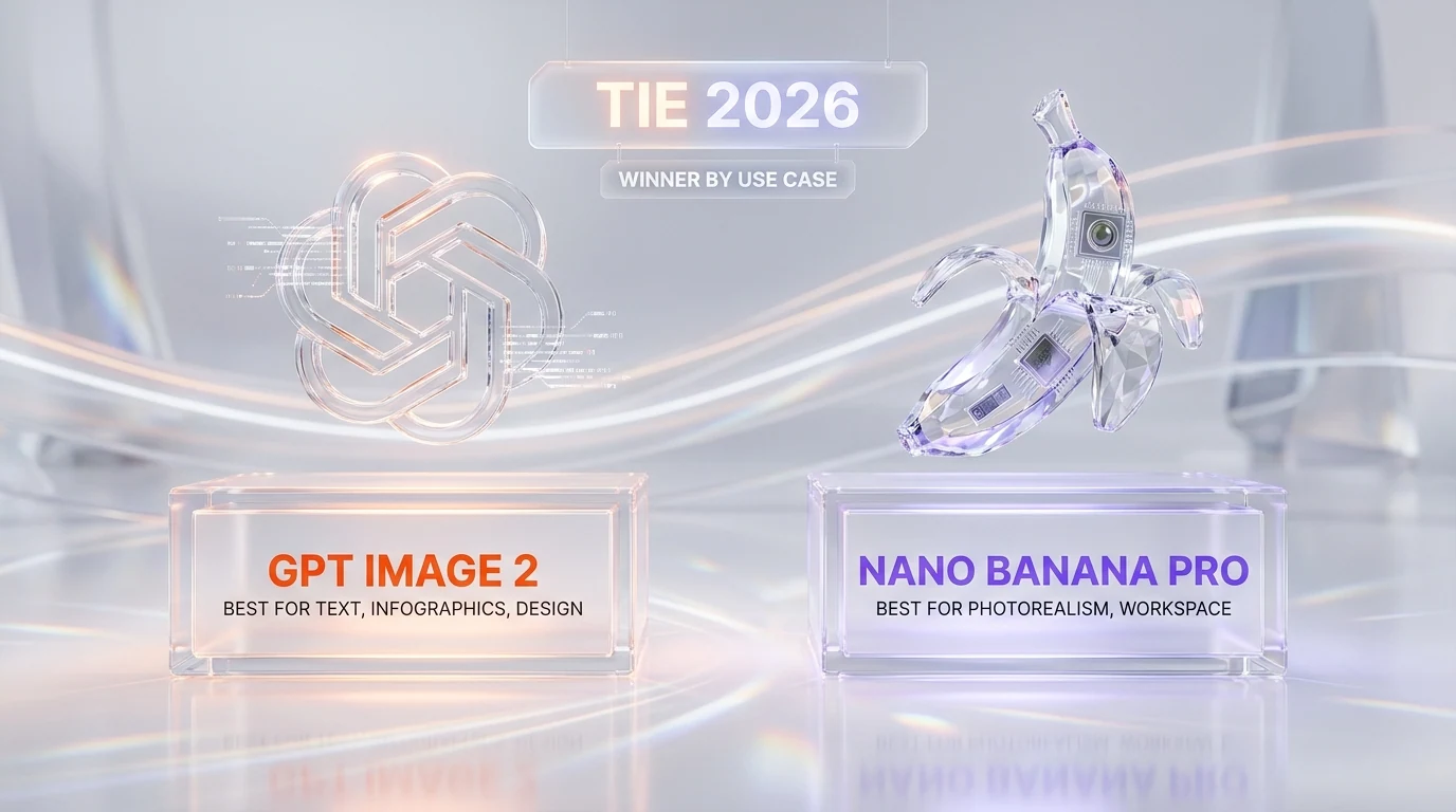 GPT Image 2 vs Nano Banana Pro 2026 verdict — tie by use case, each tool wins different workflows