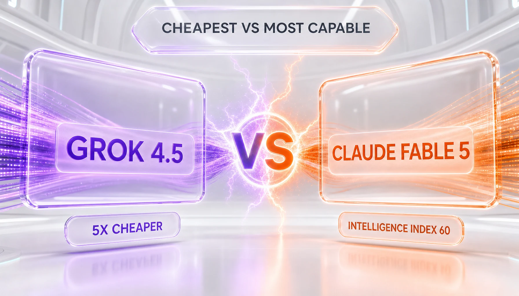 Grok 4.5 vs Claude Fable 5 — SpaceXAI's price-aggressive challenger against Anthropic's most capable model, compared side-by-side by ThePlanetTools