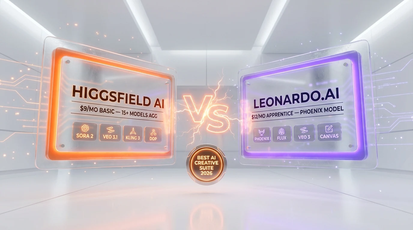 Higgsfield AI vs Leonardo.ai — head-to-head AI creative suite comparison