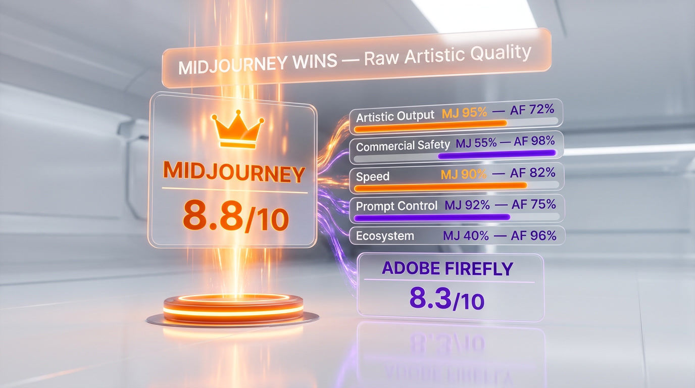 Midjourney vs Adobe Firefly: Best AI Image Generator for Creatives in 2026? — Midjourney Wins — Verdict