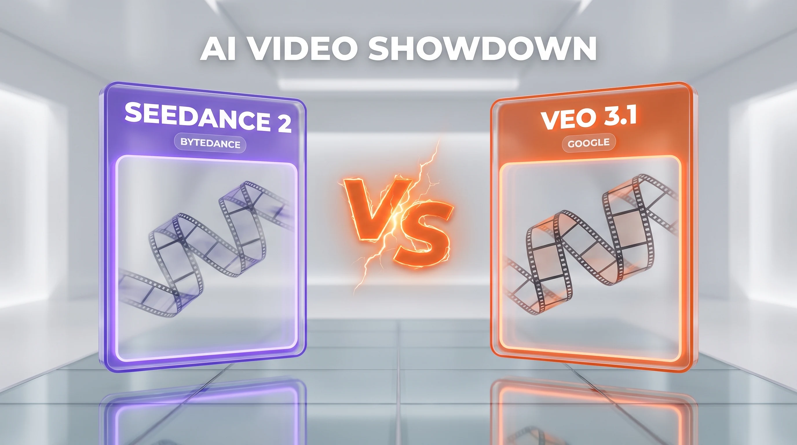 Seedance 2 vs Veo 3.1 side-by-side AI video model showdown