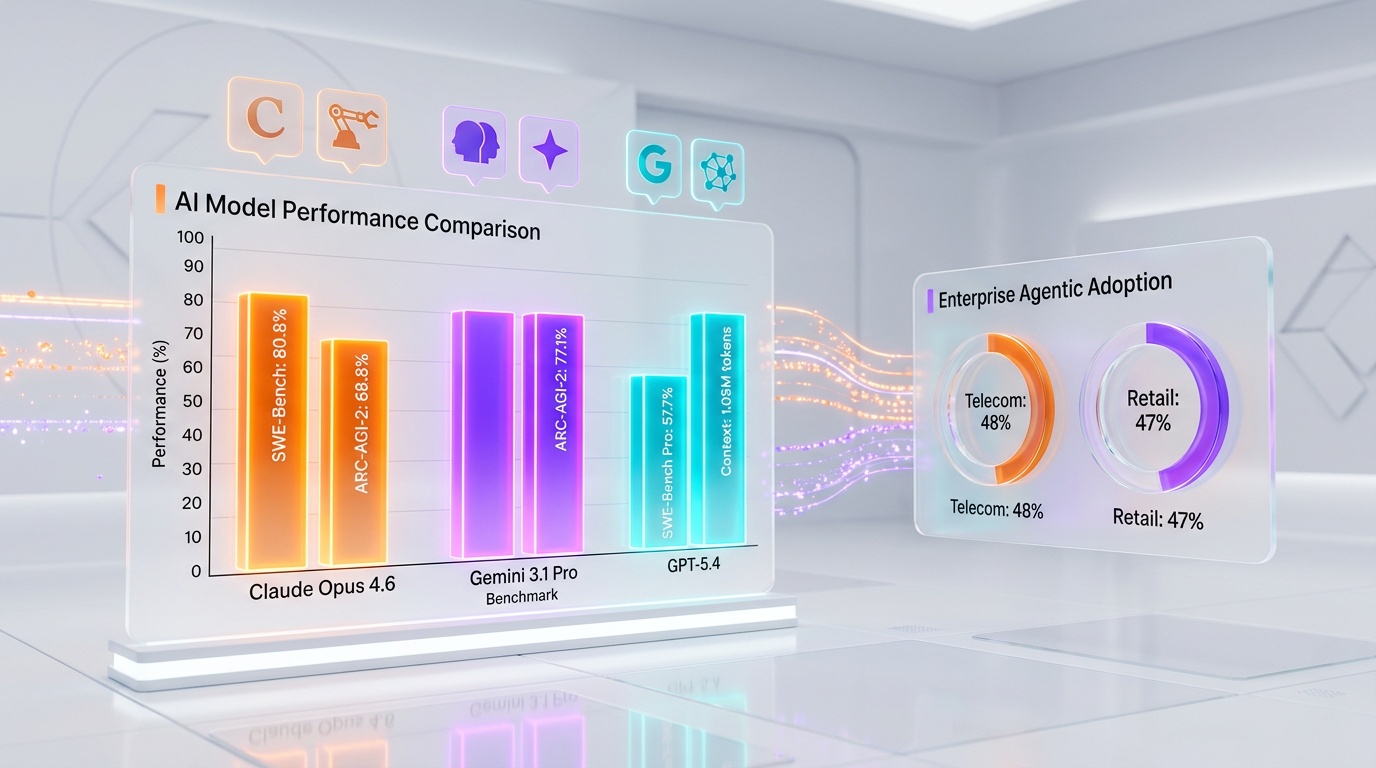 The AI Landscape in March 2026: What Changed Everything — Frontier Model Benchmarks Chart