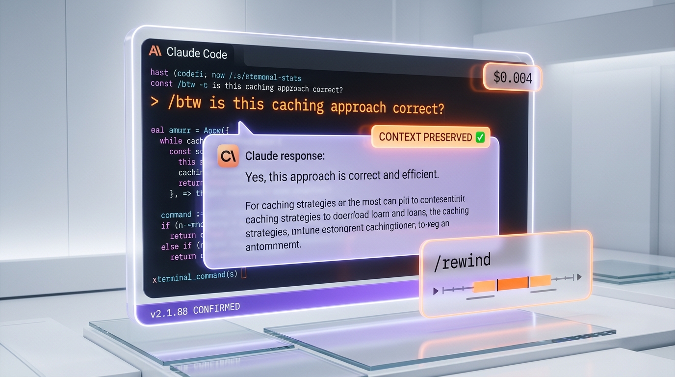 40+ Hidden Commands in Claude Code You Can Use Right Now — /btw Overlay in Action