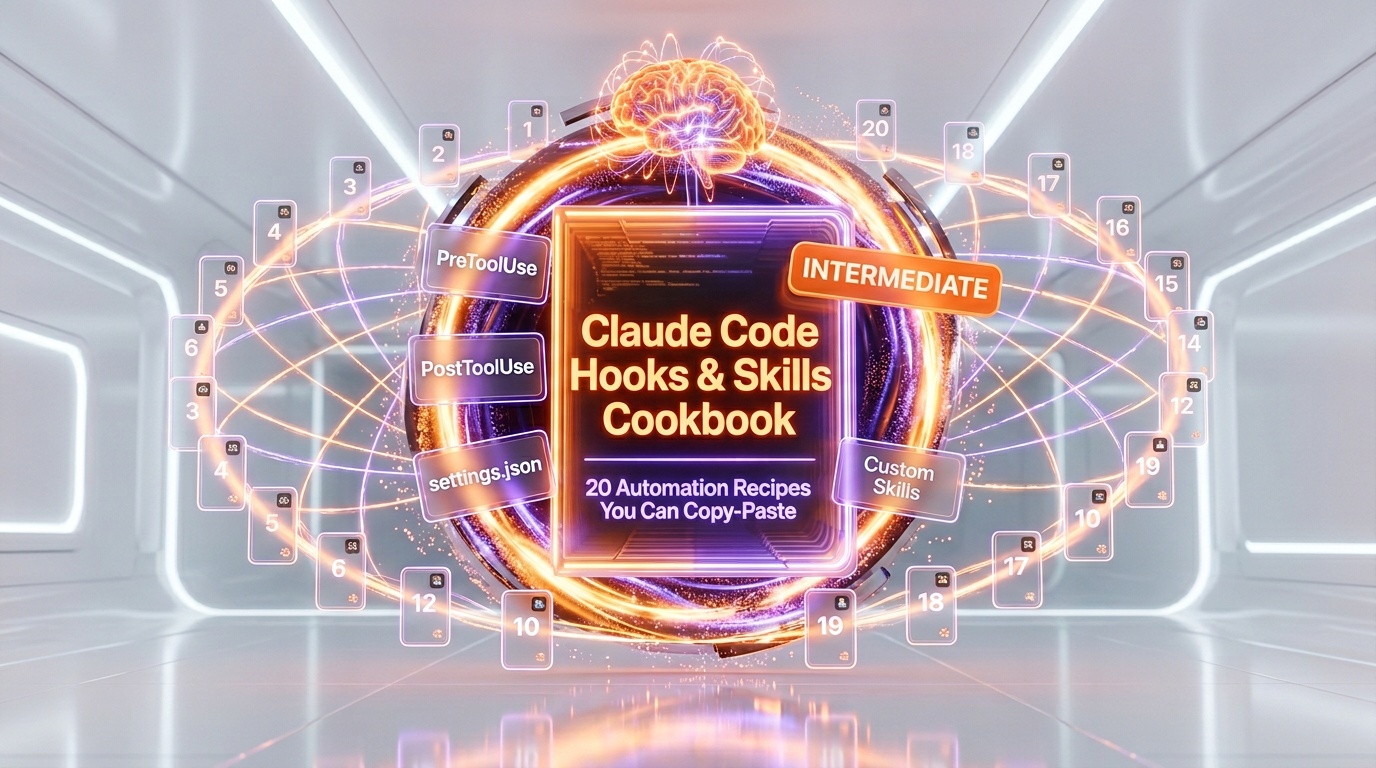 Claude Code Hooks & Skills Cookbook: 20 Automation Recipes You Can Copy-Paste — Cookbook Portal Hero