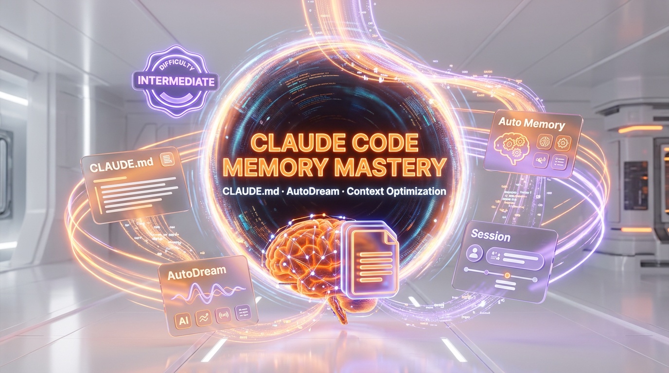 Claude Code Memory Mastery: CLAUDE.md, AutoDream & Context Optimization — Claude Code Memory Mastery Hero