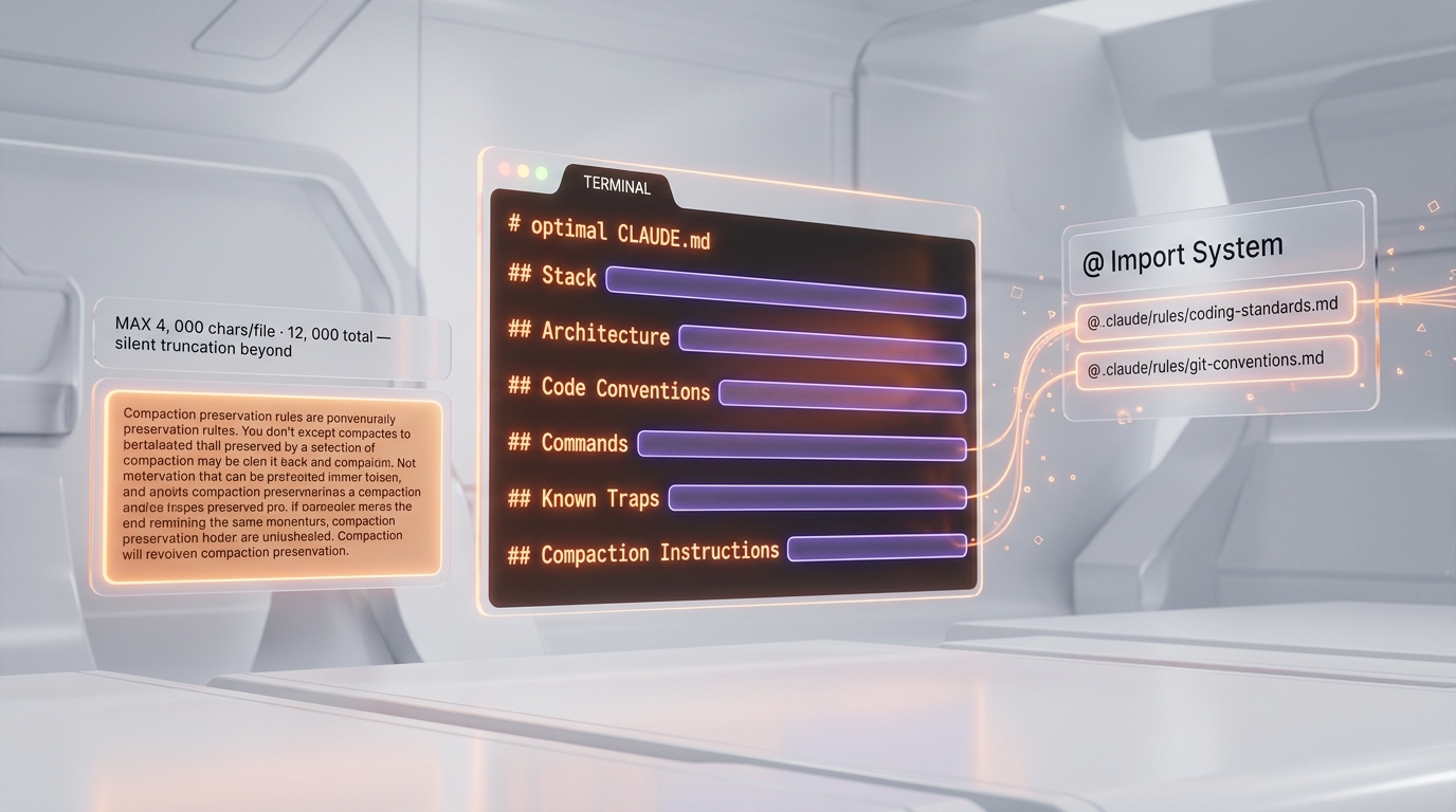 Claude Code Memory Mastery: CLAUDE.md, AutoDream & Context Optimization — CLAUDE.md Optimal Structure Hologram