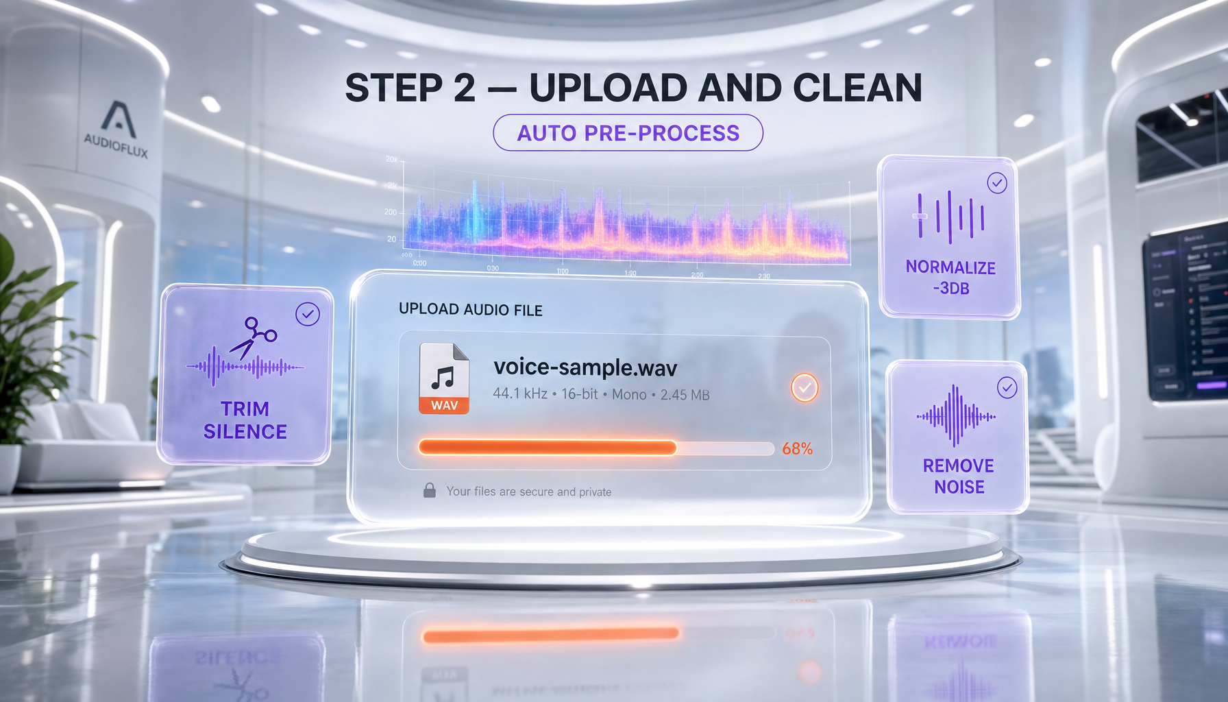Step 2 — Voice verification challenge phrase recording in ElevenLabs dashboard