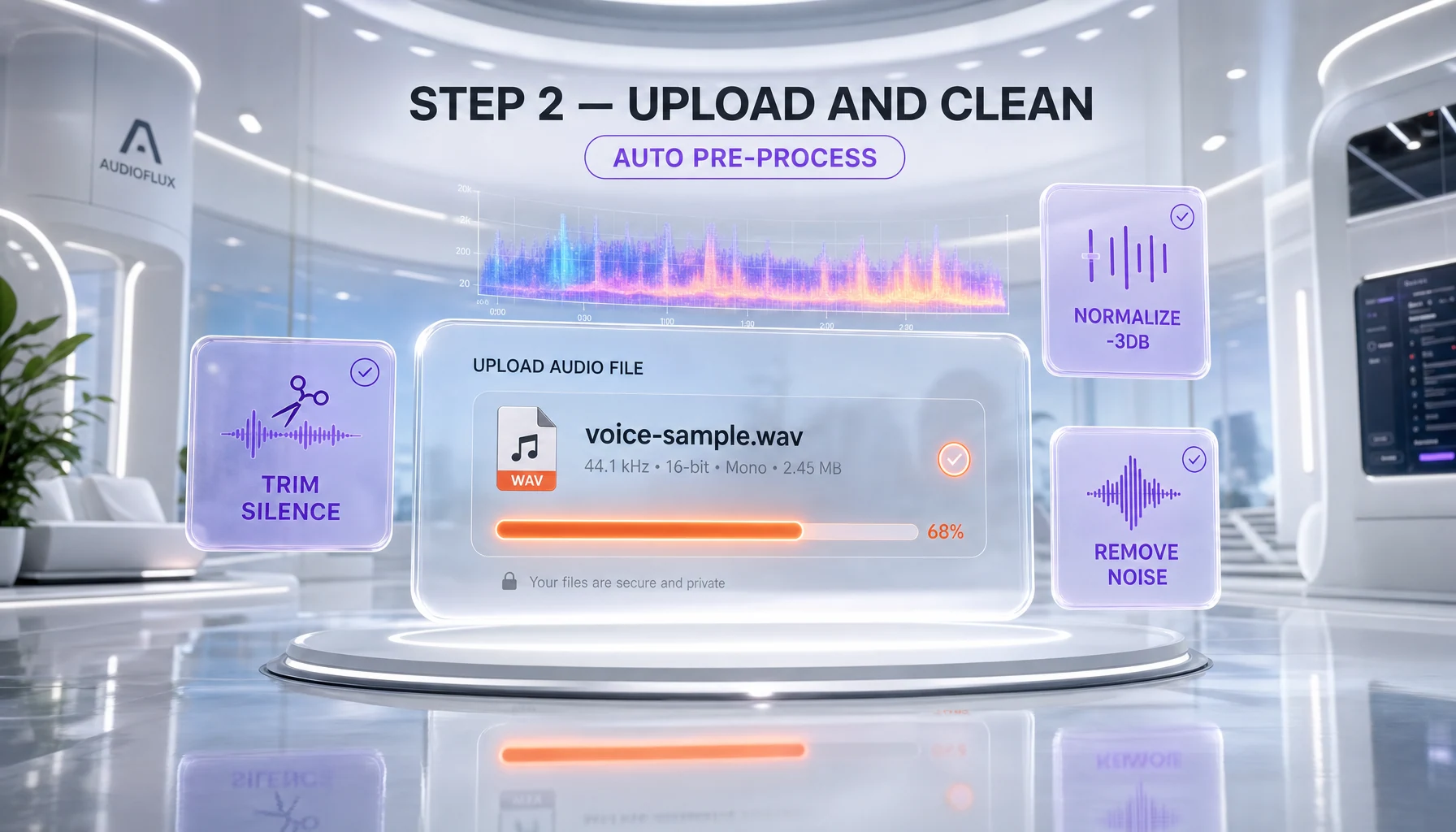 Step 2 — Voice verification challenge phrase recording in ElevenLabs dashboard