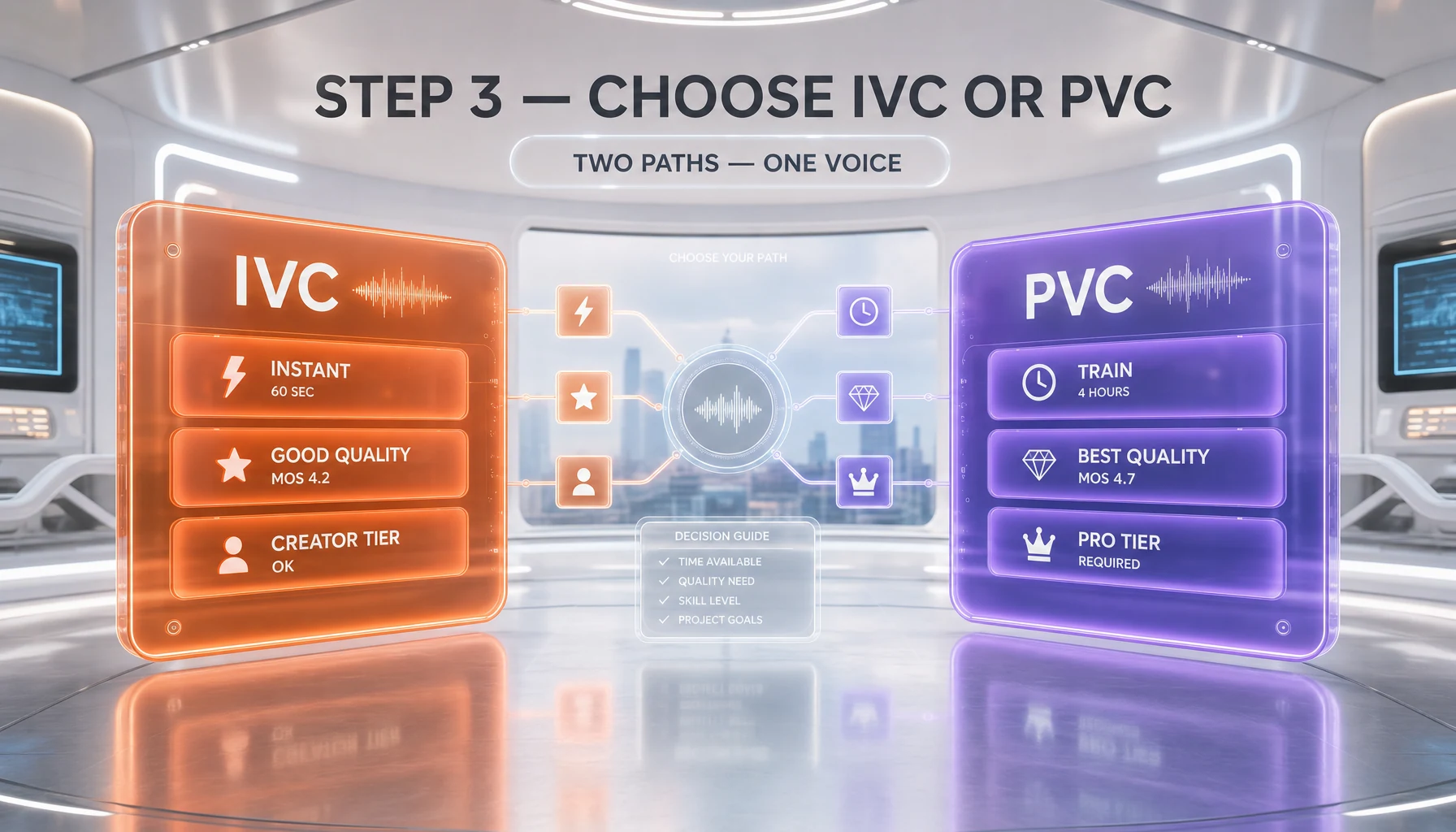 Step 3 — Stability and similarity sliders tuned for podcast voiceover