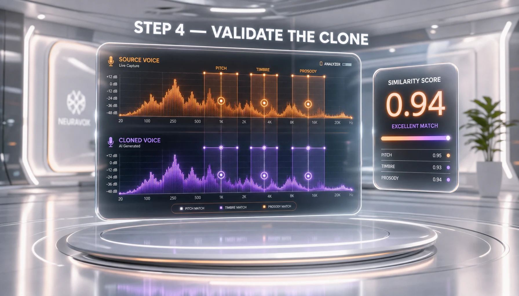 Step 4 — Eight-sentence test corpus output waveforms