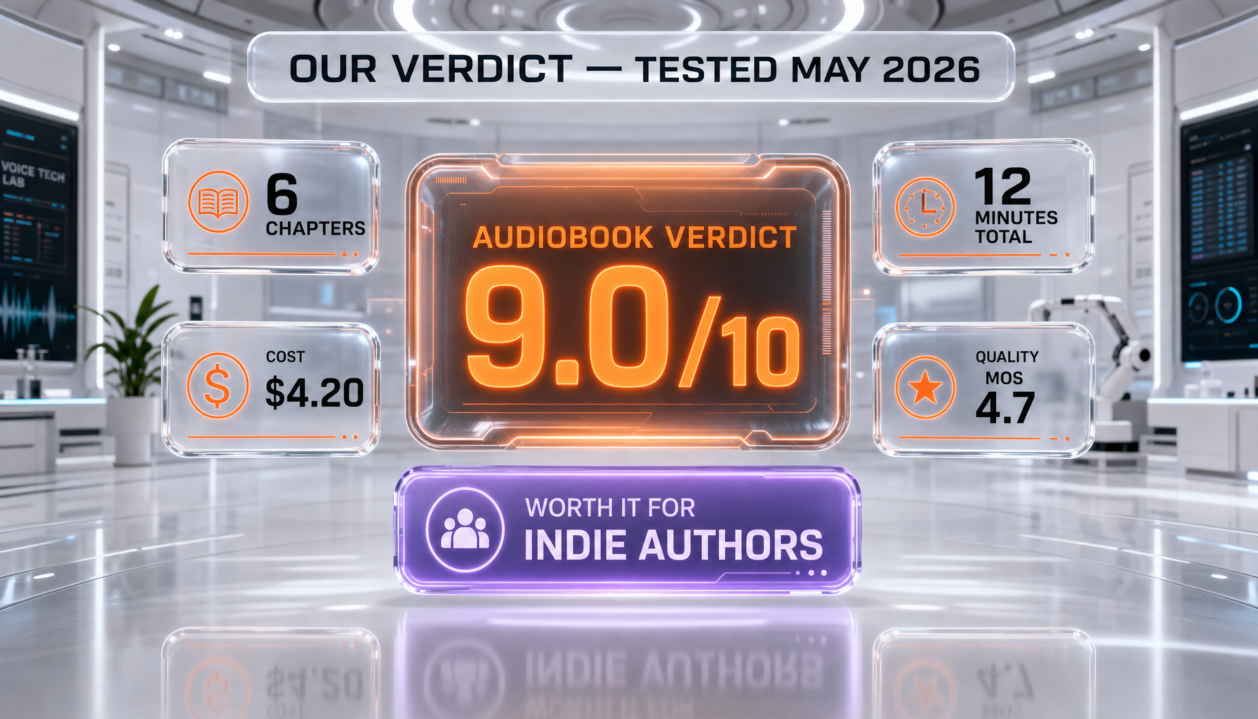 Finished AI audiobook published to multiple retailers including Audible, Spotify, and Apple Books