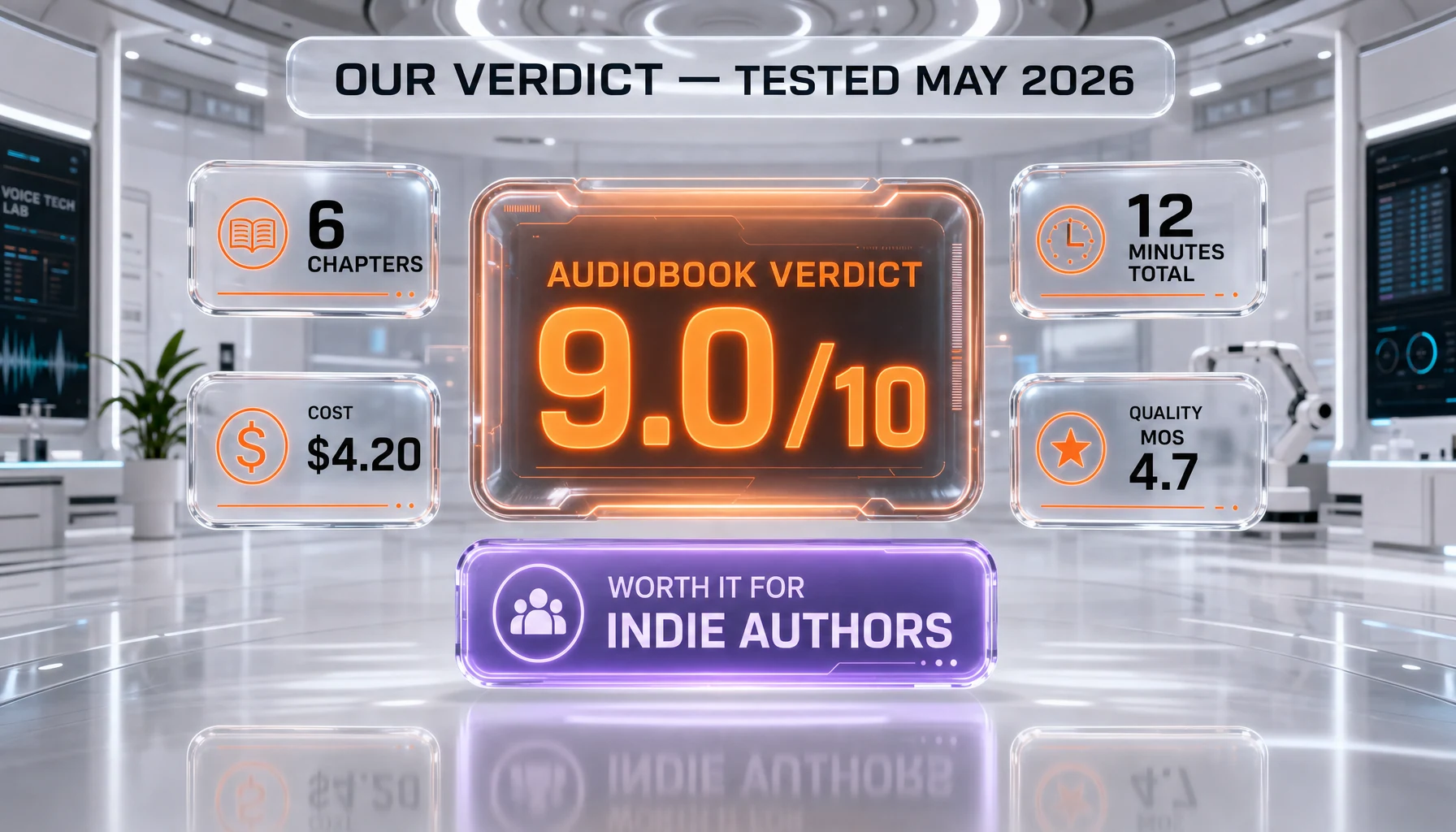 Finished AI audiobook published to multiple retailers including Audible, Spotify, and Apple Books