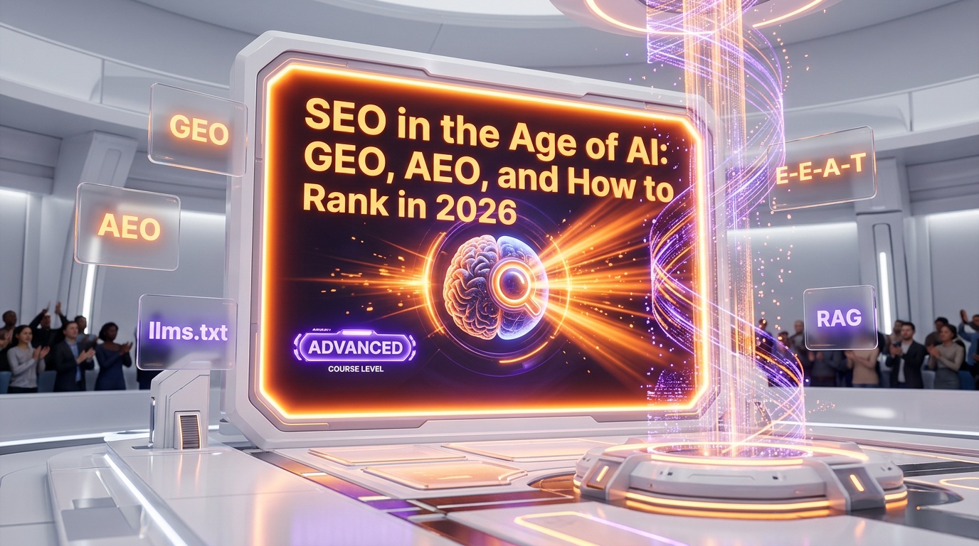 SEO in the Age of AI: GEO, AEO, and How to Rank in 2026 — Guide Cover