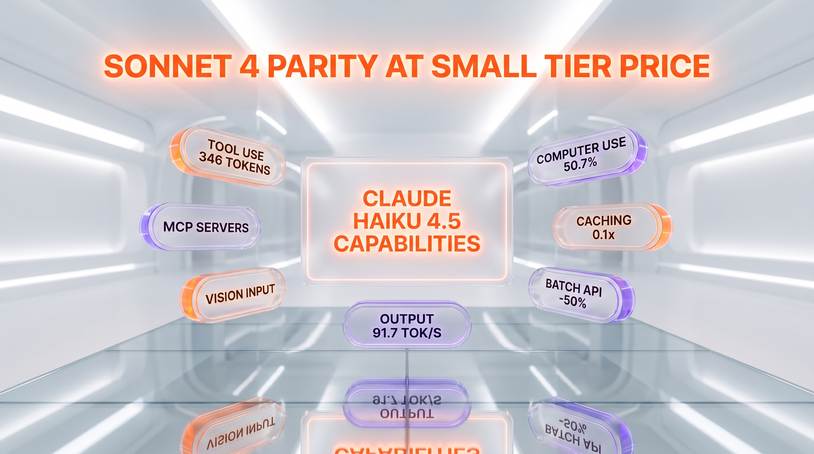 Claude Haiku 4.5 features — 200K context, 91.7 tokens per second, tool use, prompt caching