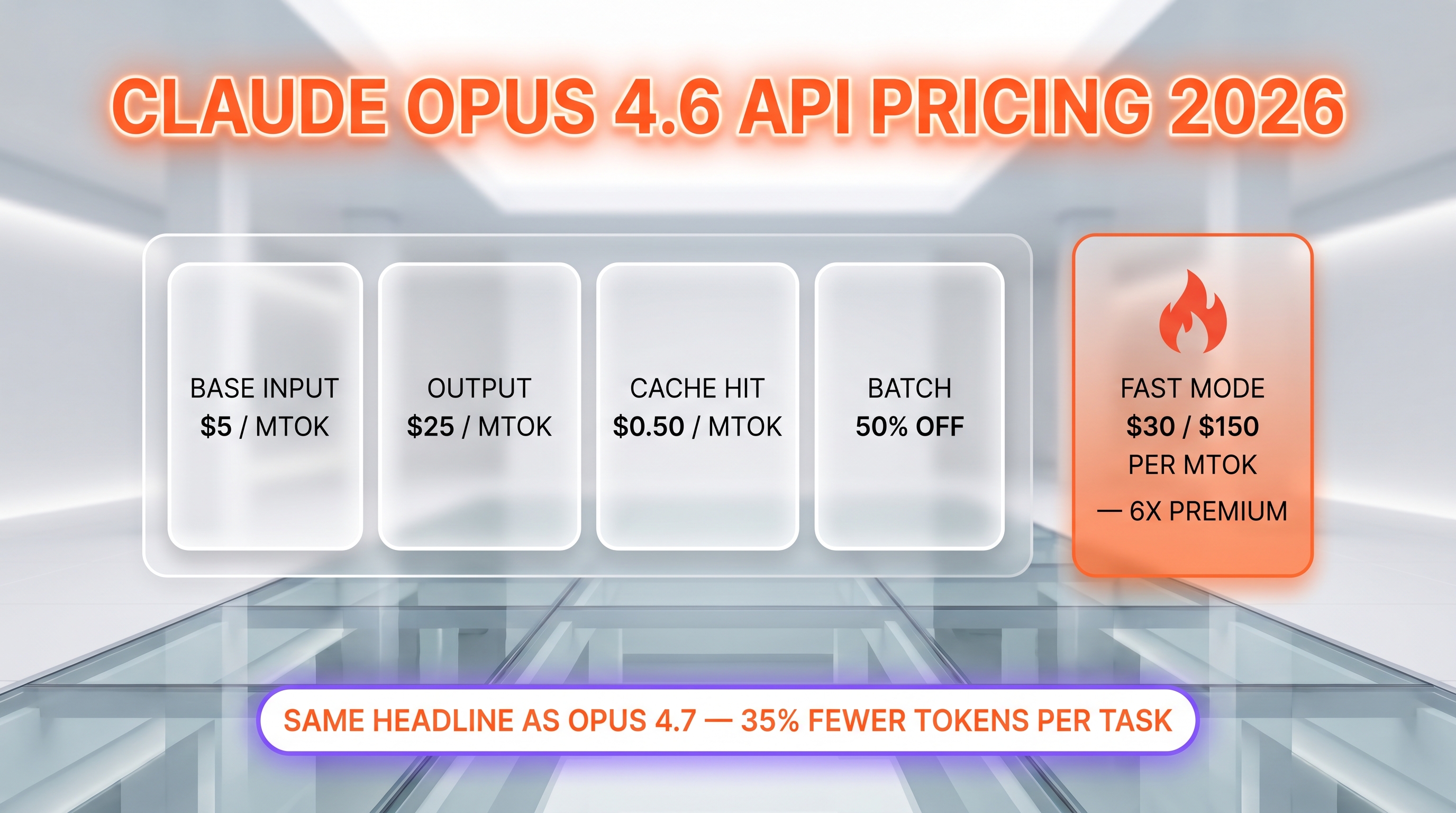 Claude Opus 4.6 API pricing — $5 input, $25 output per million tokens, plus Fast Mode 6x premium $30/$150 per million tokens
