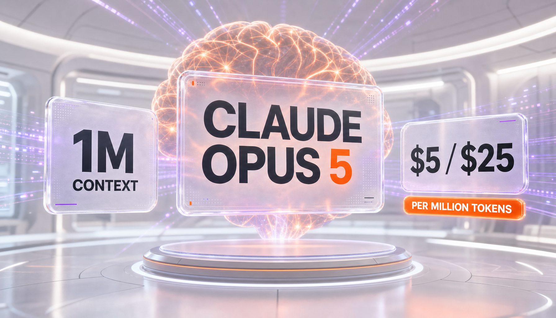Claude Opus 5 — 1M context, 5 and 25 dollars per million tokens