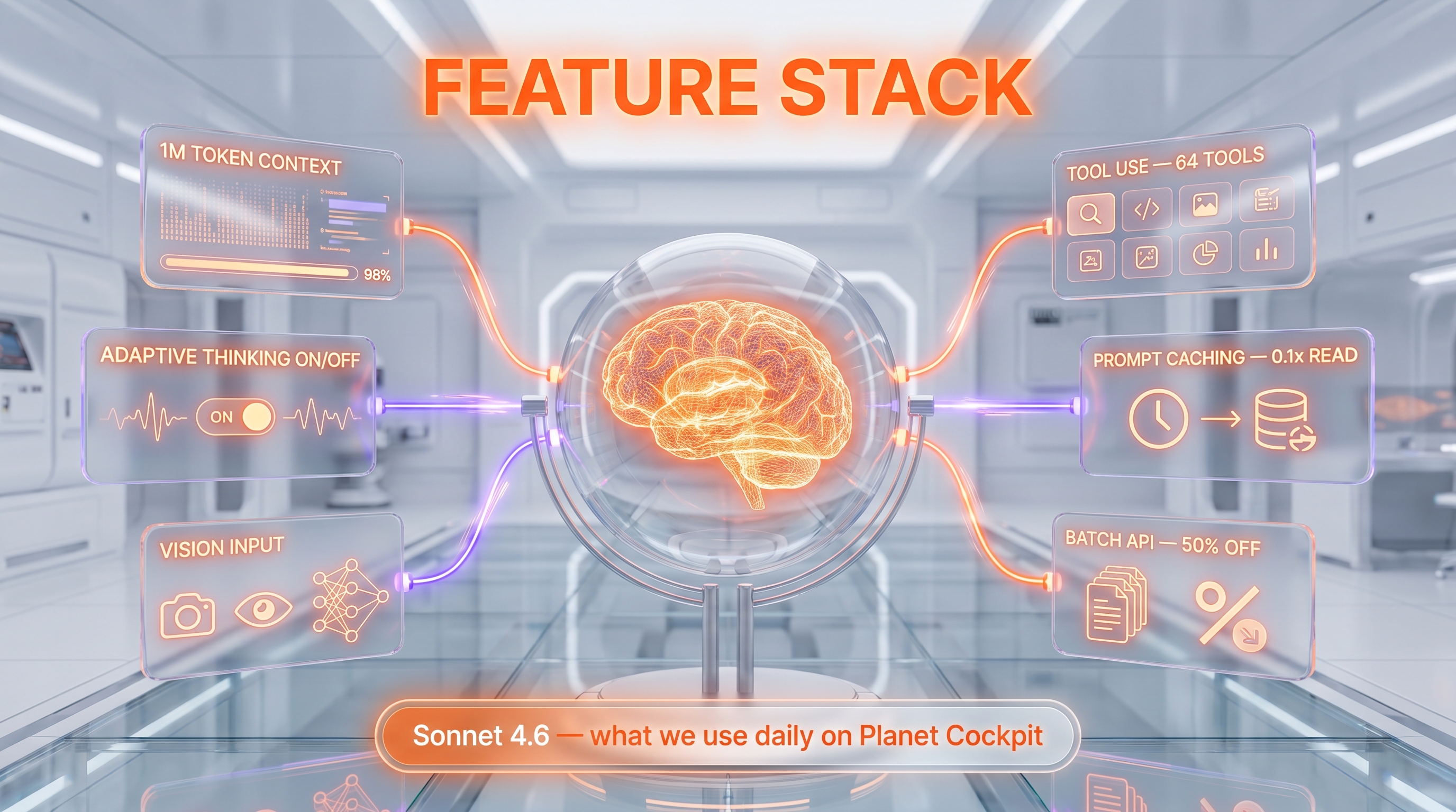 Claude Sonnet 4.6 features — 1M context window, adaptive thinking, computer use, vision, tool use