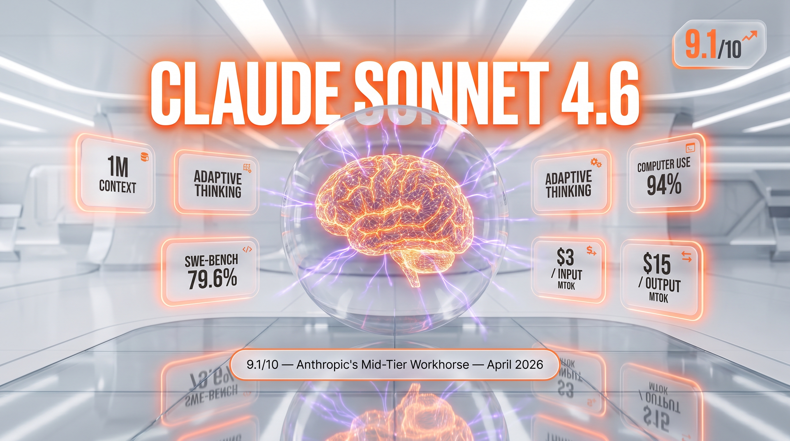 Claude Sonnet 4.6 review — 9.1/10, 1M token context window, $3 per million input tokens
