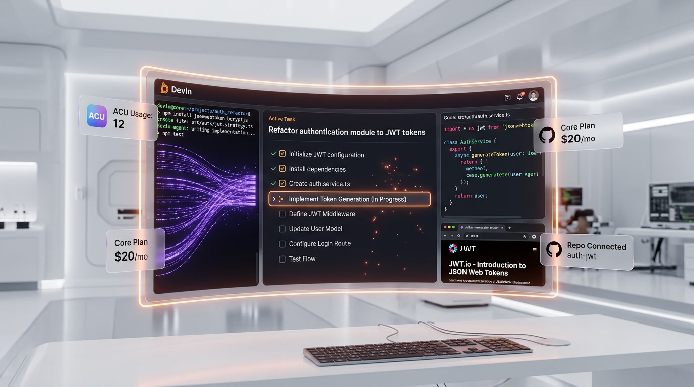 Devin — Dashboard Interface