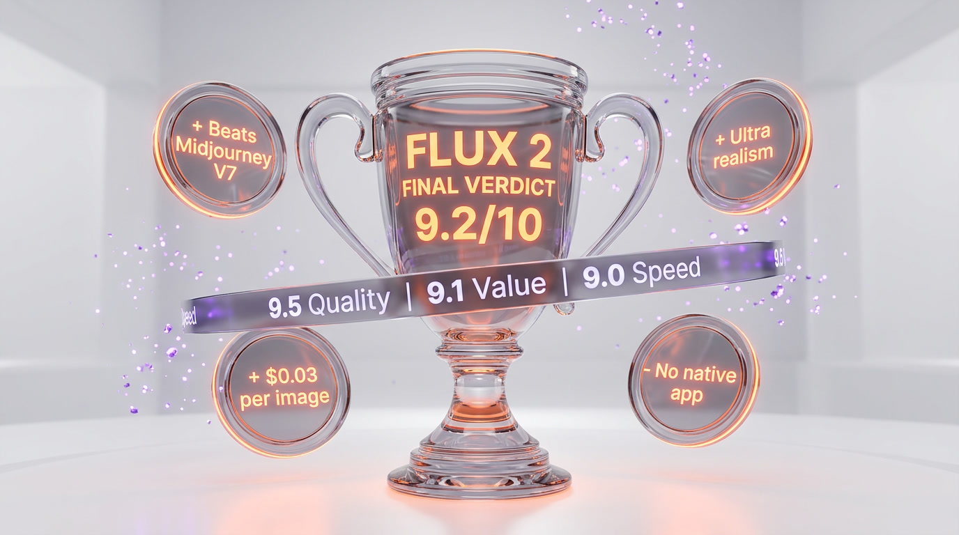 FLUX 2 verdict — 9.2 out of 10, the 2026 photorealism leader with best-in-class multi-reference