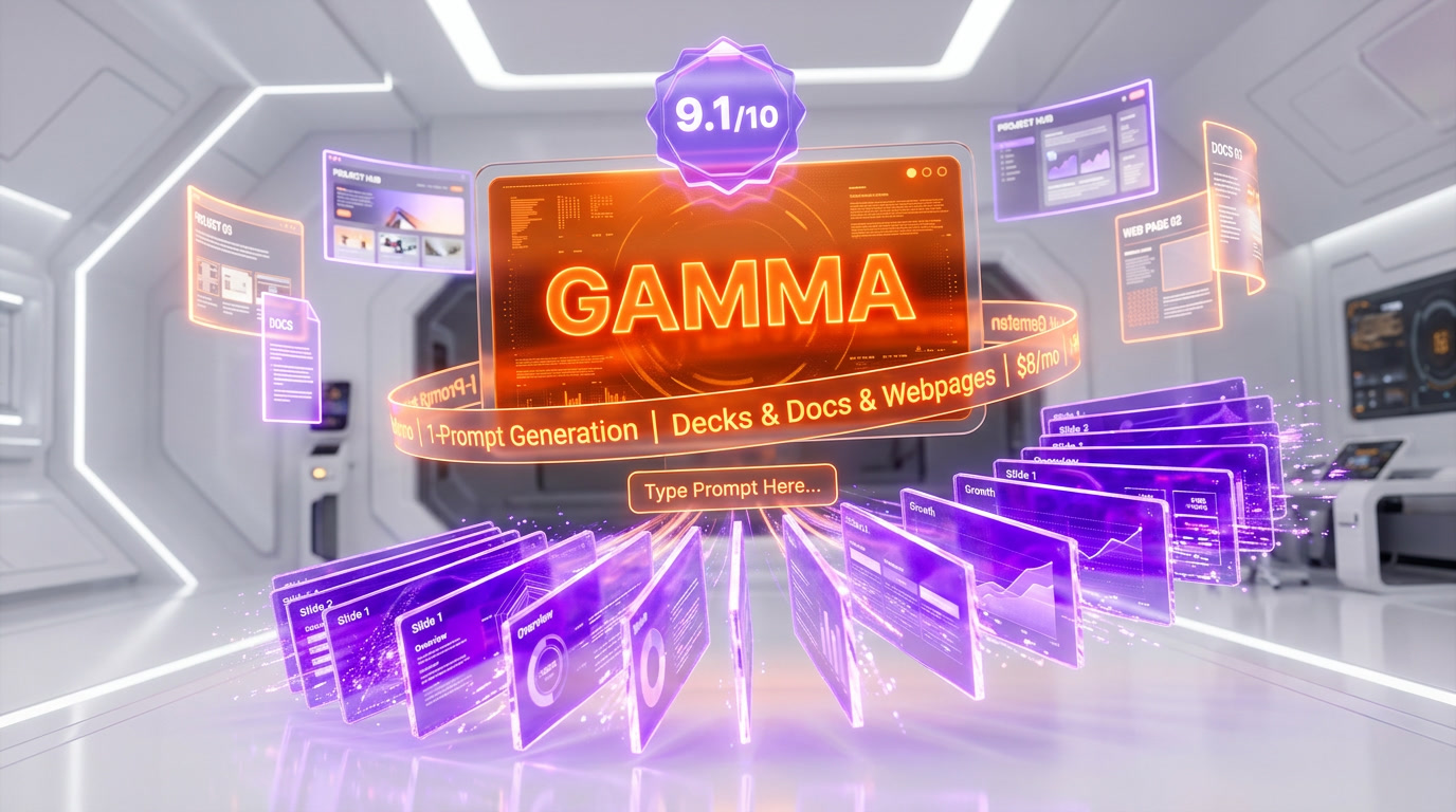 Gamma AI presentation tool review — AI-generated decks, docs, and webpages in under 60 seconds, tested by ThePlanetTools