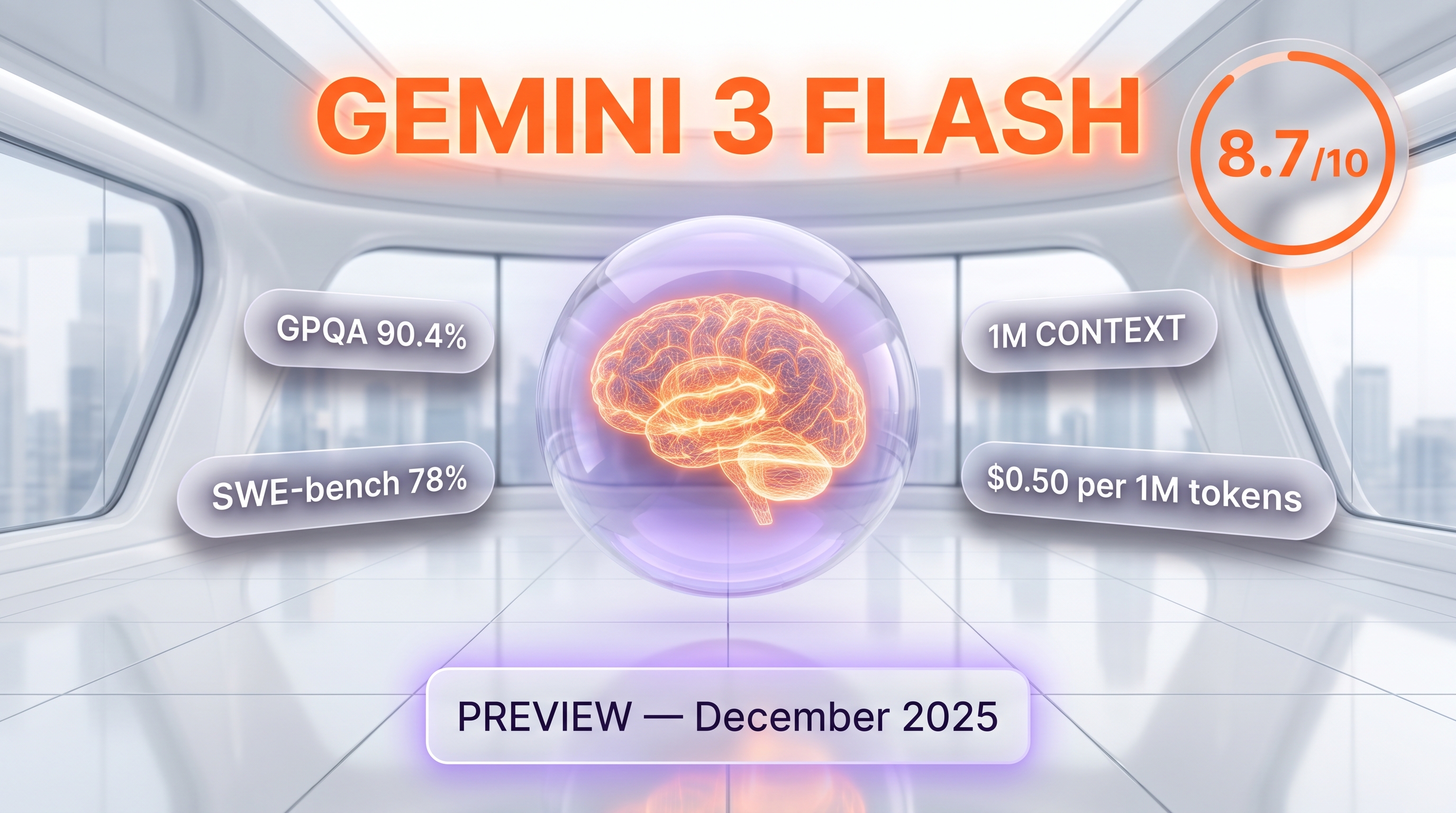 Gemini 3 Flash review — 8.7/10, Pro-grade reasoning at $0.50 per 1M input tokens