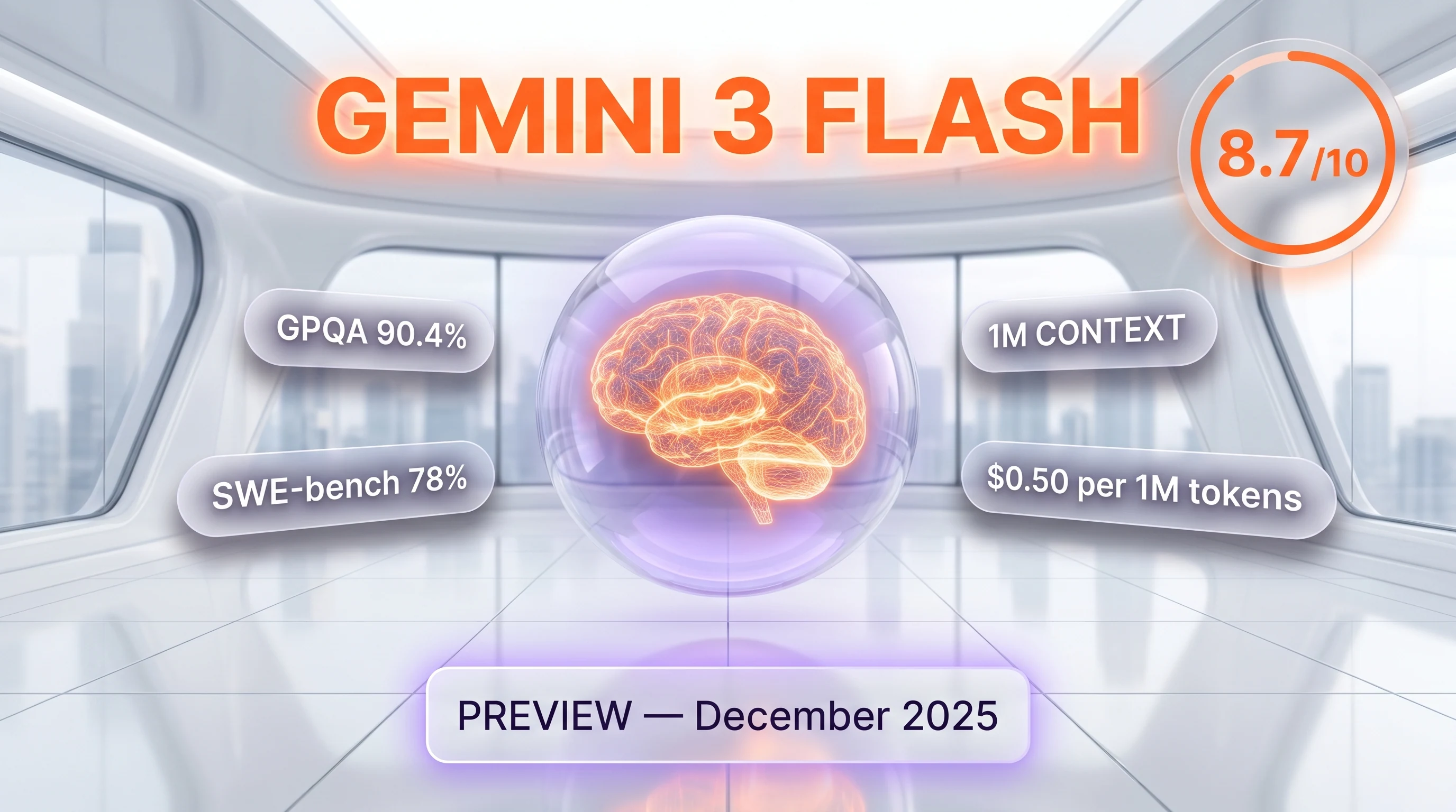 Gemini 3 Flash review — 8.7 out of 10, Pro-grade reasoning at $0.50 per 1M input tokens