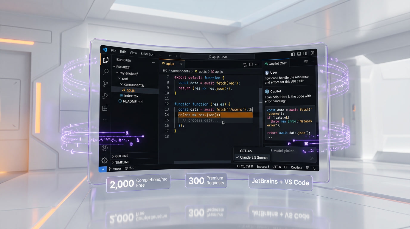 GitHub Copilot — Dashboard Interface