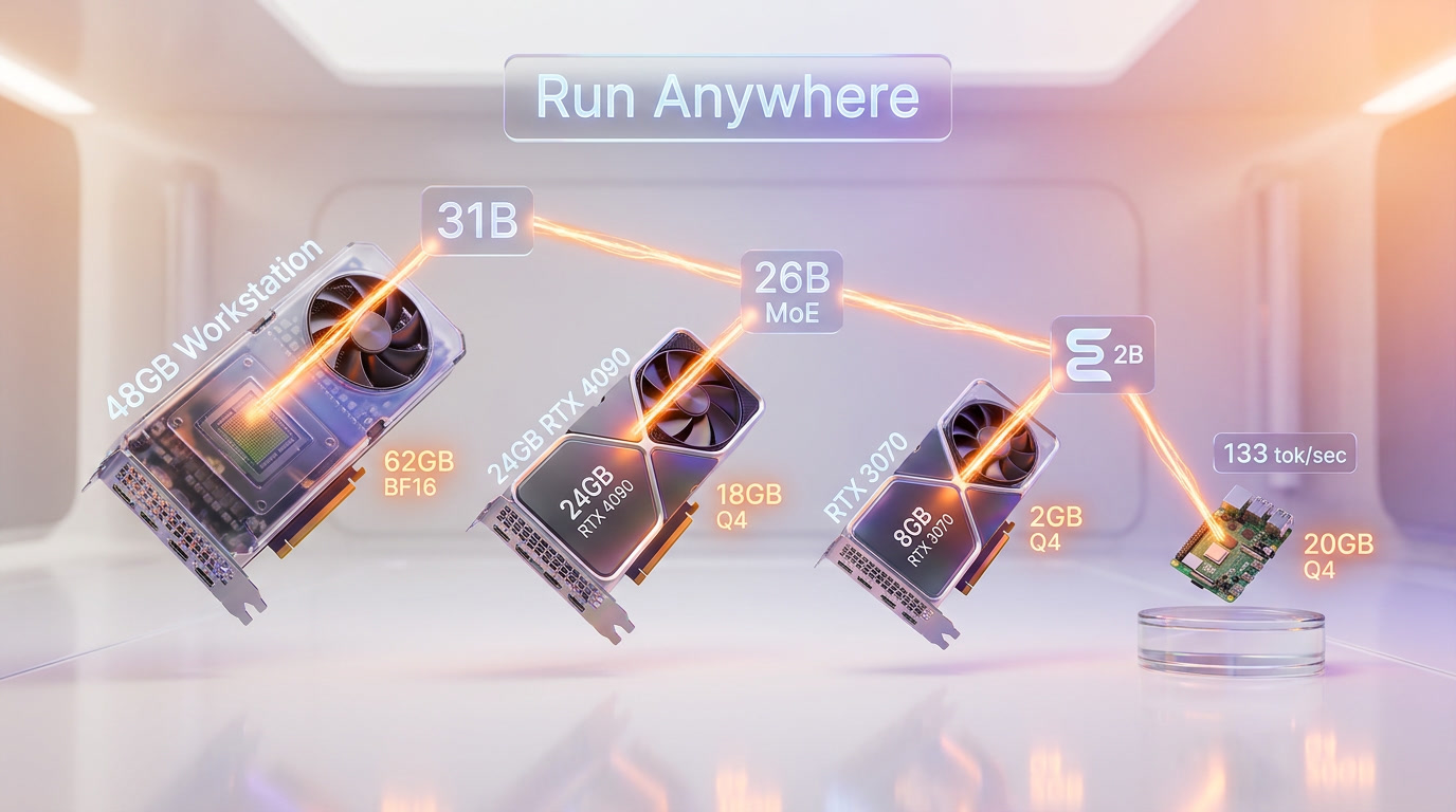 Google Gemma 4 — Hardware VRAM Requirements by Model