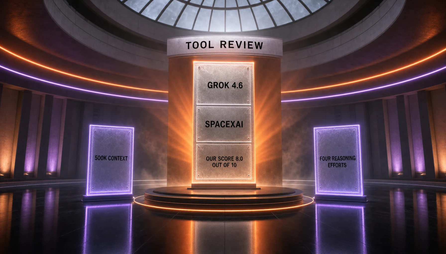 Grok 4.6 tool review — SpaceXAI’s frontier model scored 8.0 out of 10, with a 500K context window and four reasoning efforts