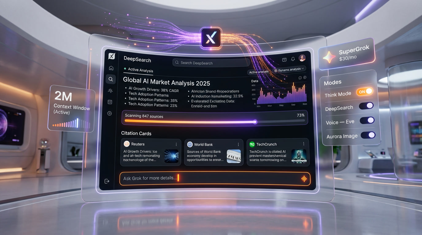 Grok — Grok Main Interface Dashboard