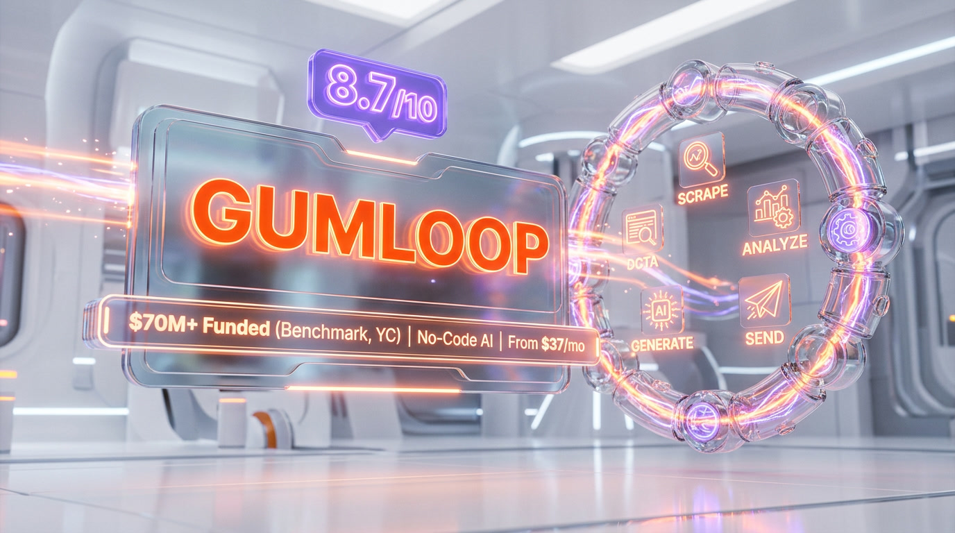 Gumloop review 2026 — no-code AI automation platform with 130+ integrations, visual drag-and-drop builder, tested by ThePlanetTools