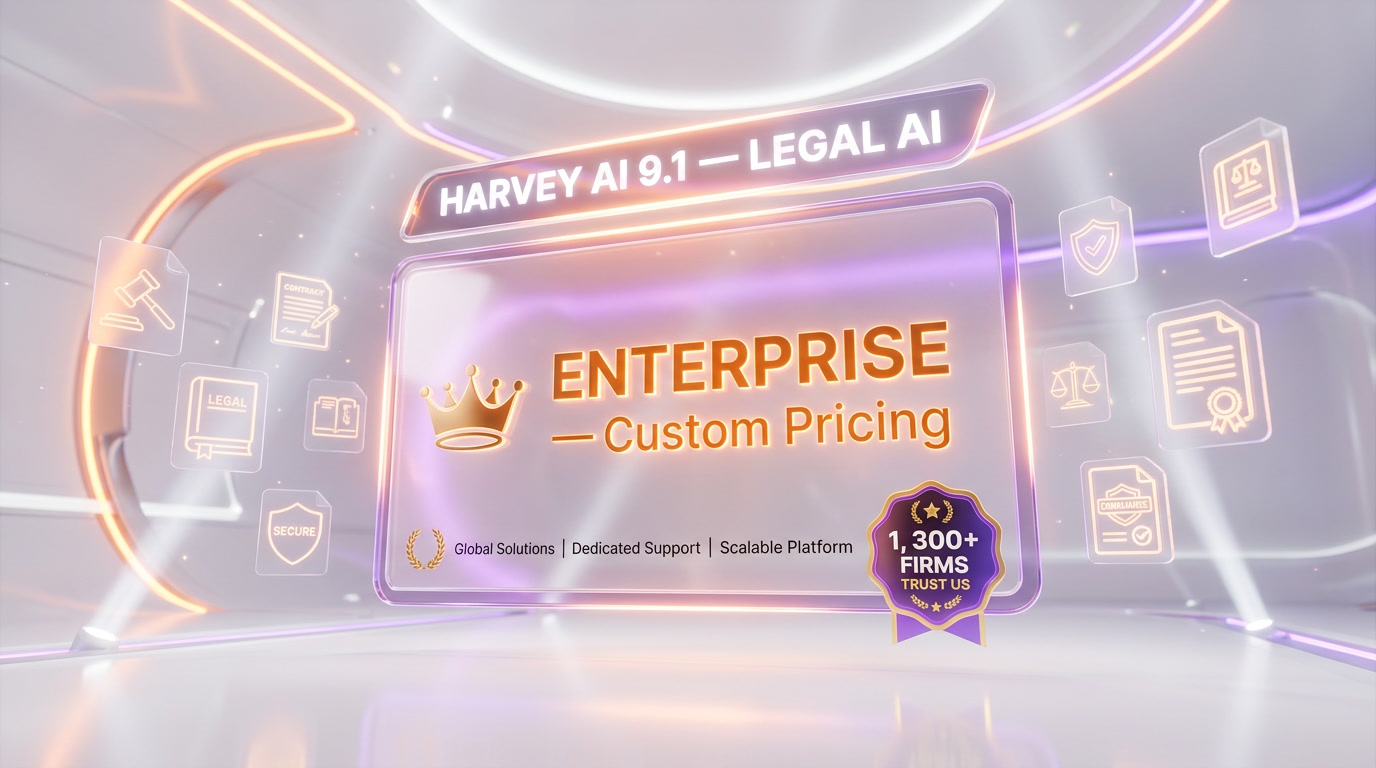 Harvey AI enterprise pricing process — quote-based, procurement cycle, multi-year licenses for law firms