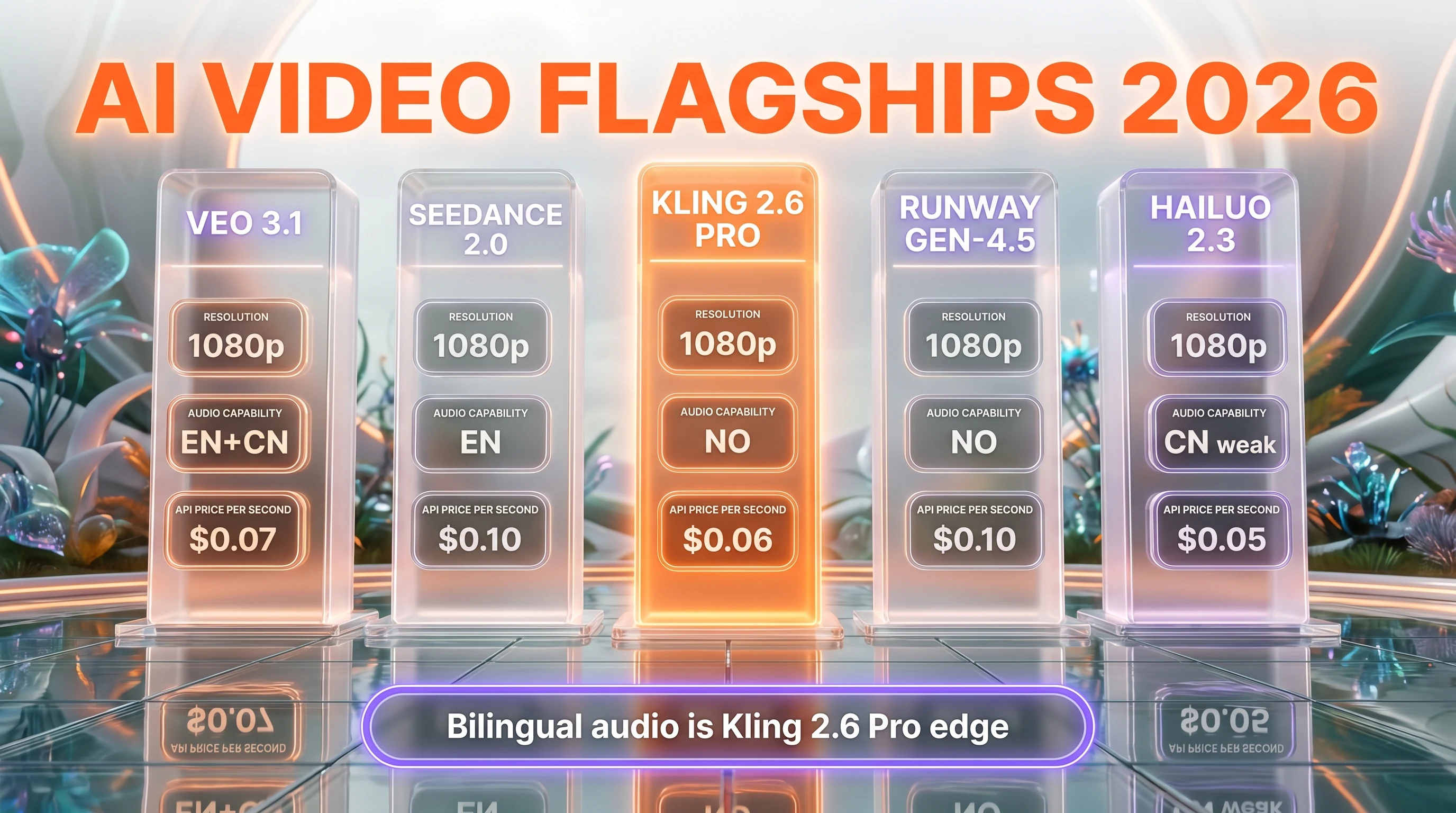 Kling 2.6 Pro vs Veo 3.1 vs Seedance 2.0 vs Runway Gen-4.5 vs <a href=