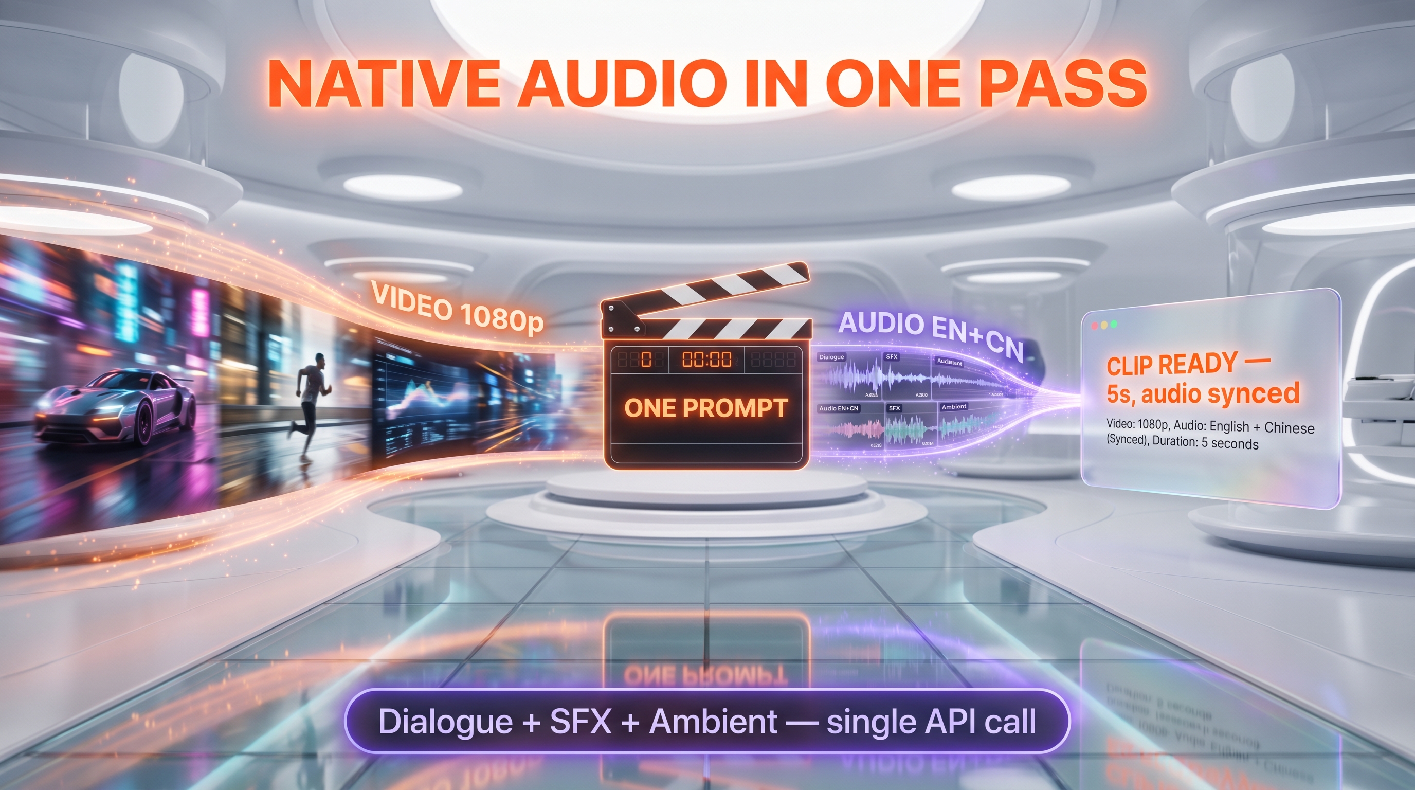 Kling 2.6 Pro feature demo — native audio plus 1080p video in single generation pass