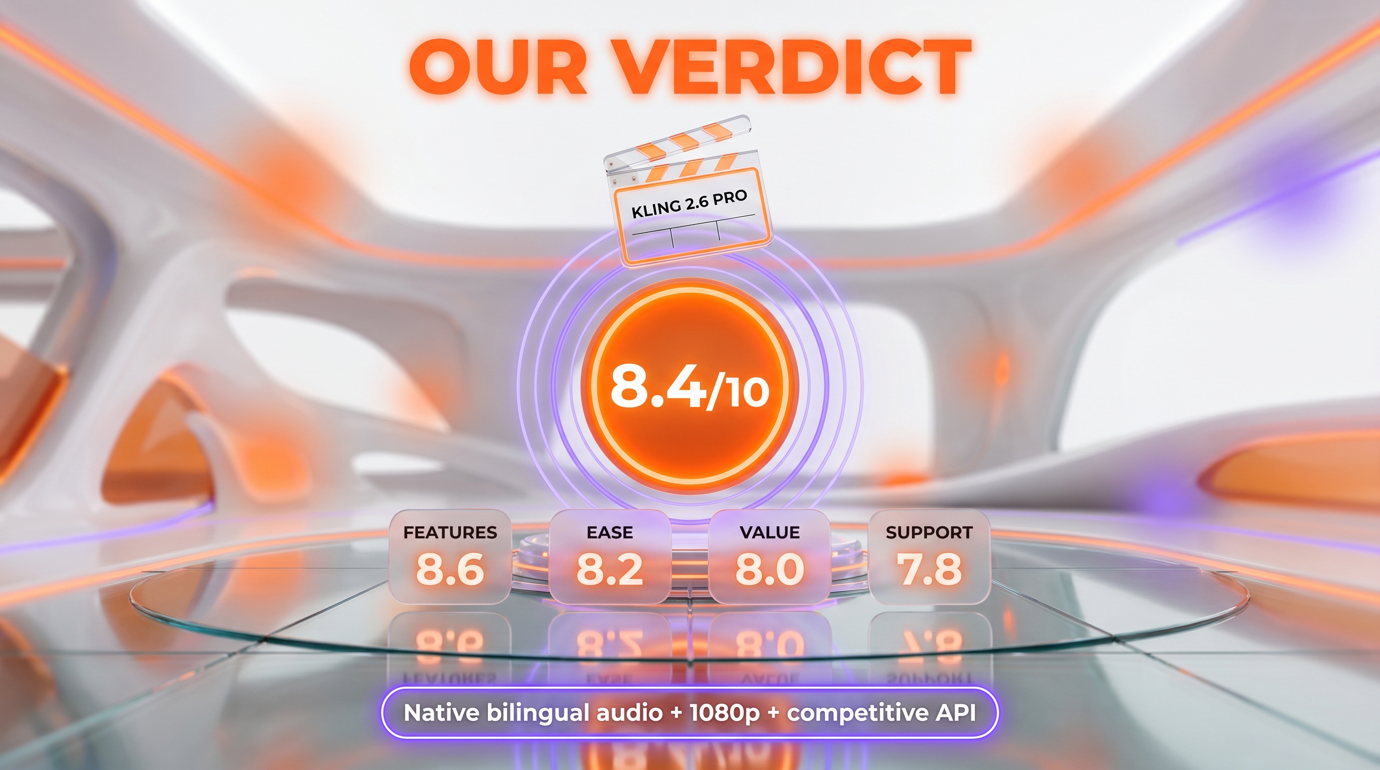 Kling 2.6 Pro verdict — 8.4/10, native bilingual audio plus 1080p plus competitive API pricing