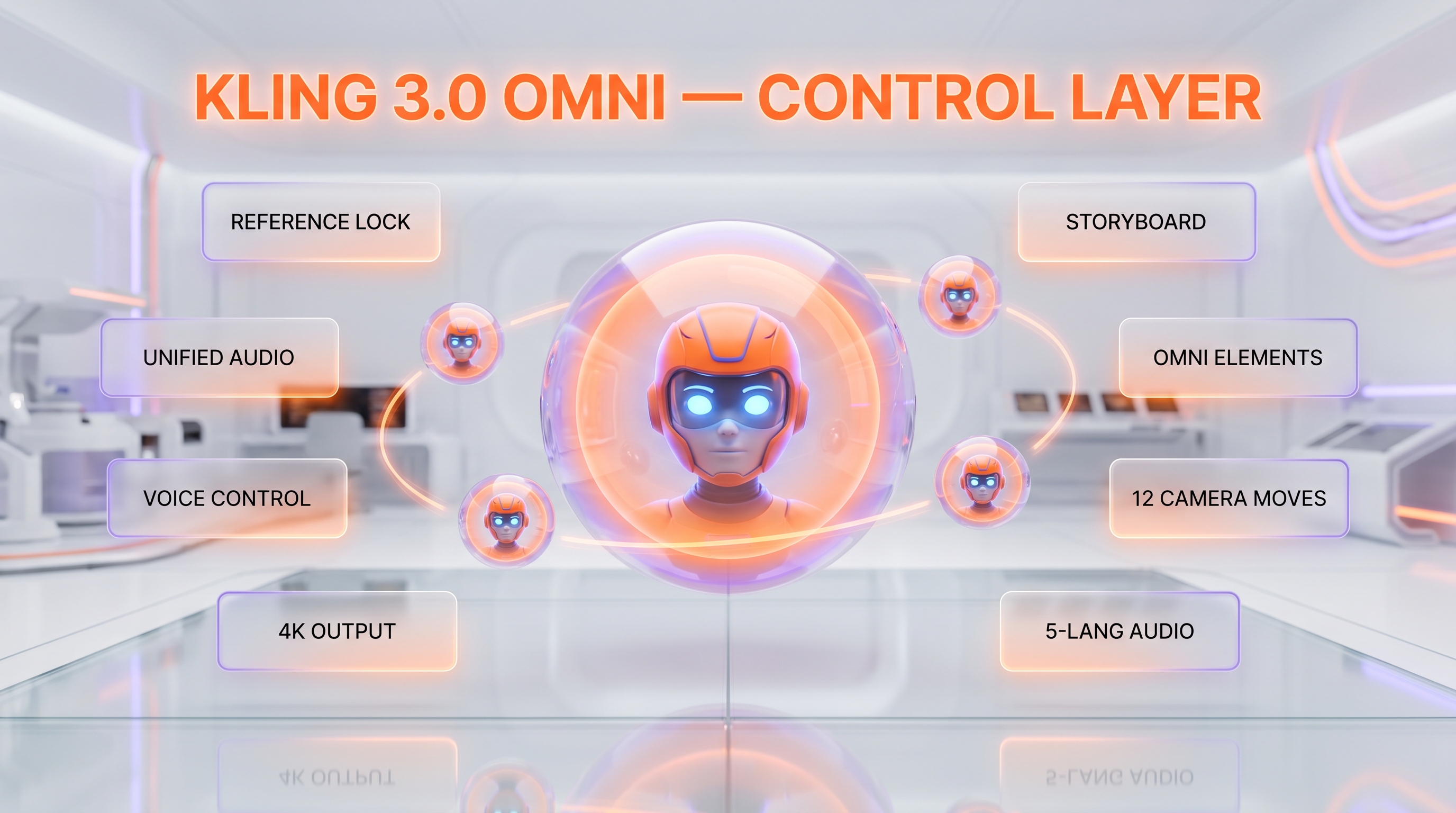 Kling 3.0 Omni features — reference video lock, per-shot storyboard, unified audio, character ID
