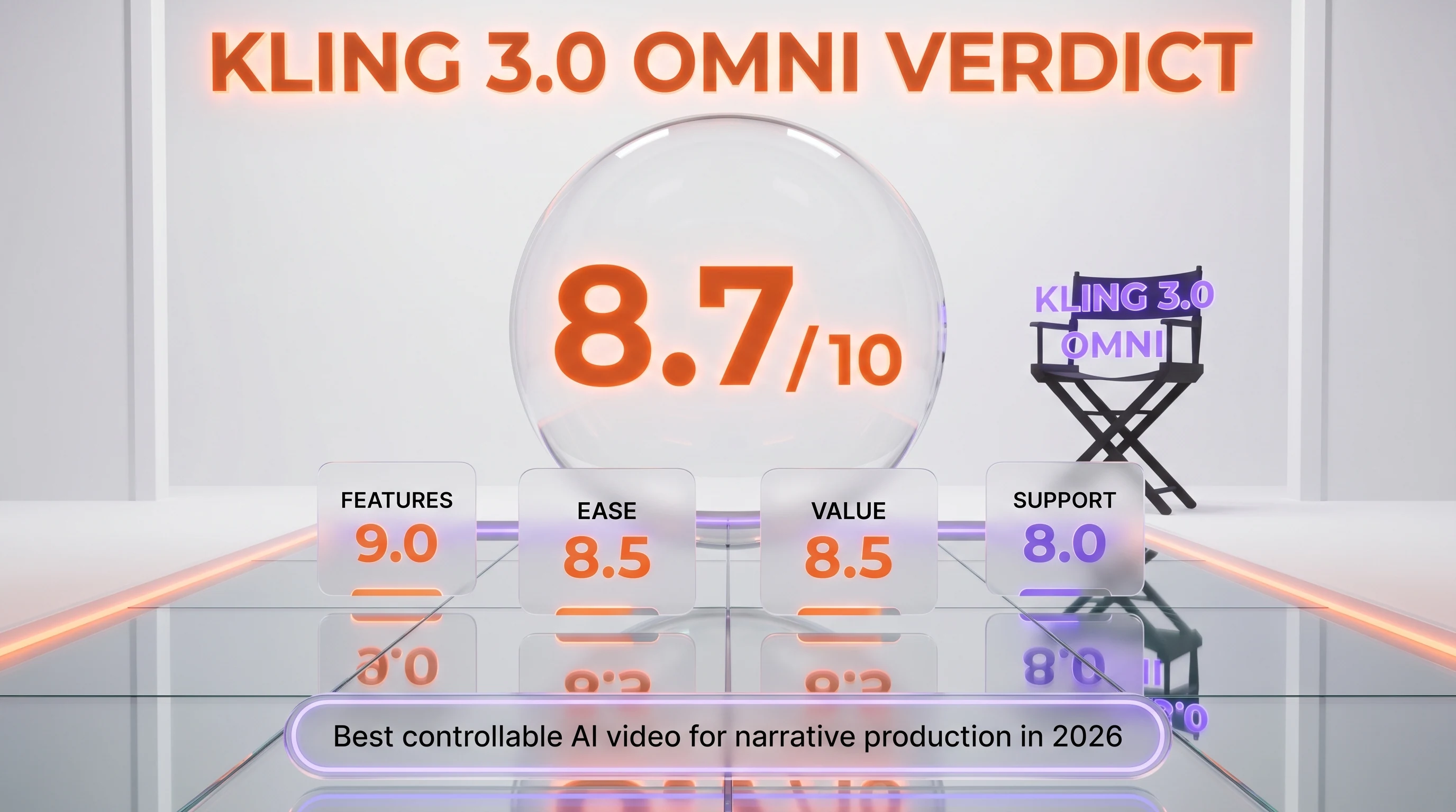 Kling 3.0 Omni verdict — 8.7 out of 10, best controllable AI video for narrative content in 2026