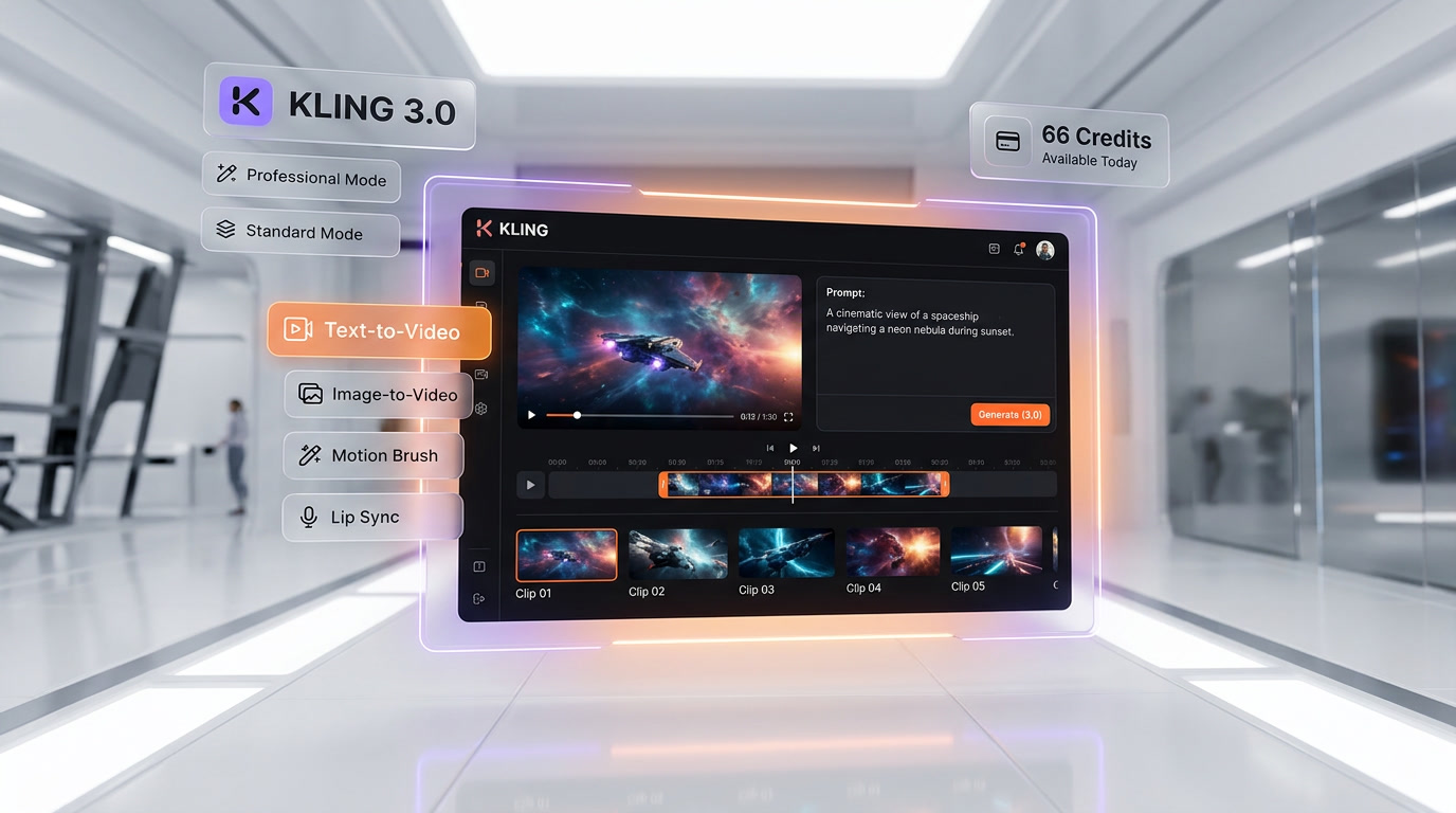 Kling AI — Dashboard Interface